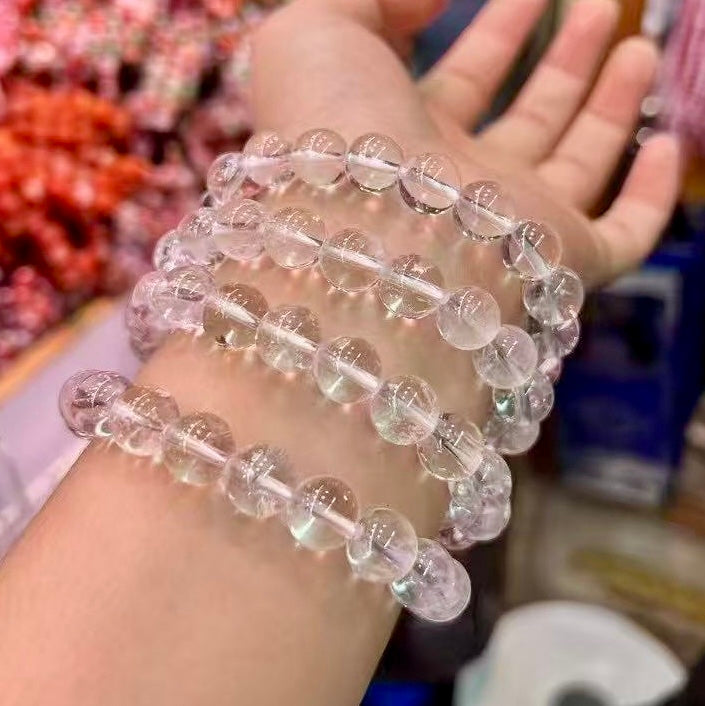 Clear Quartz Bracelet 10Mm+ Handmade Natural Crystal Healing Stone – Master Healer Energy