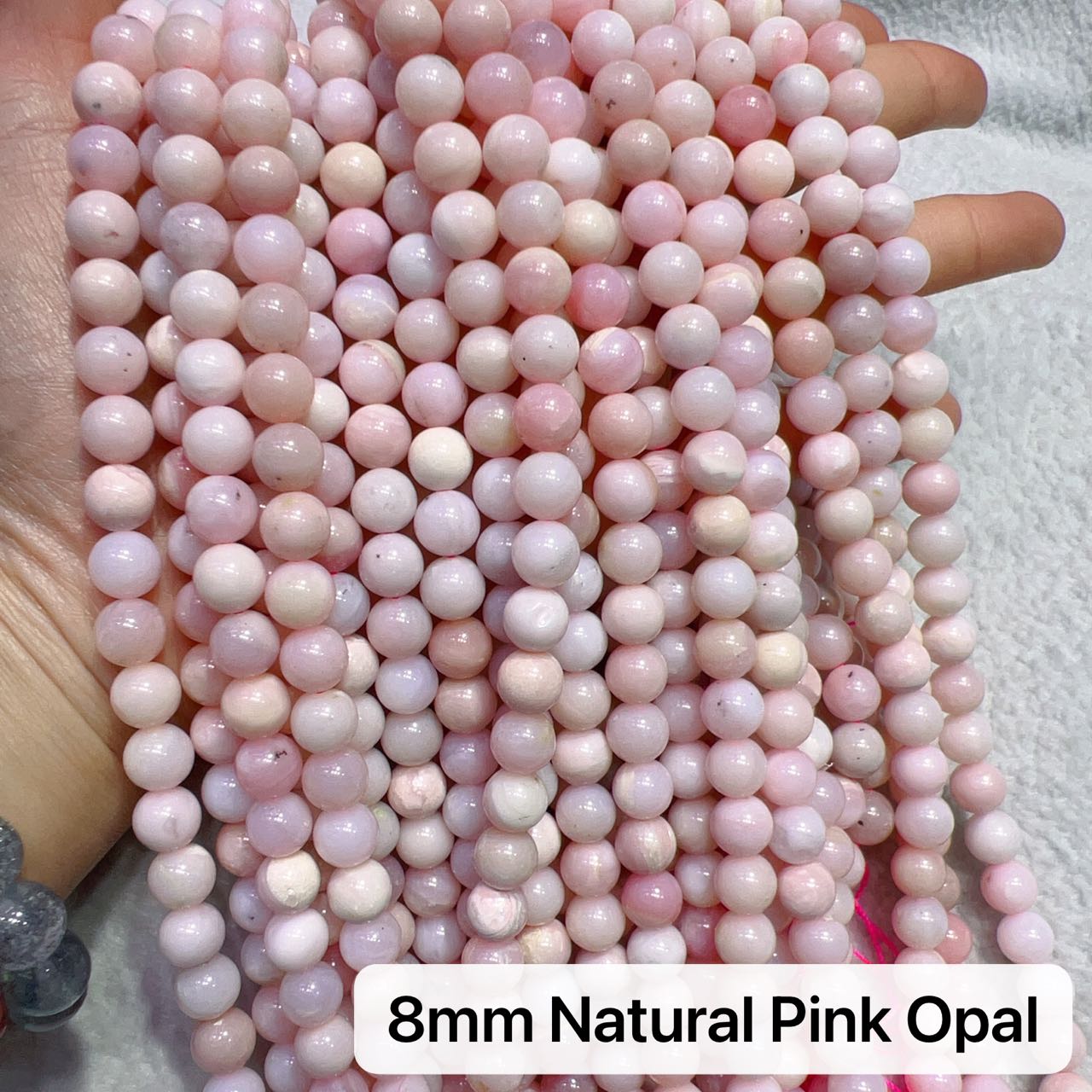 6Mm – 8Mm Natural Pink Opal Round Bead Strands For Diy Jewelry Project