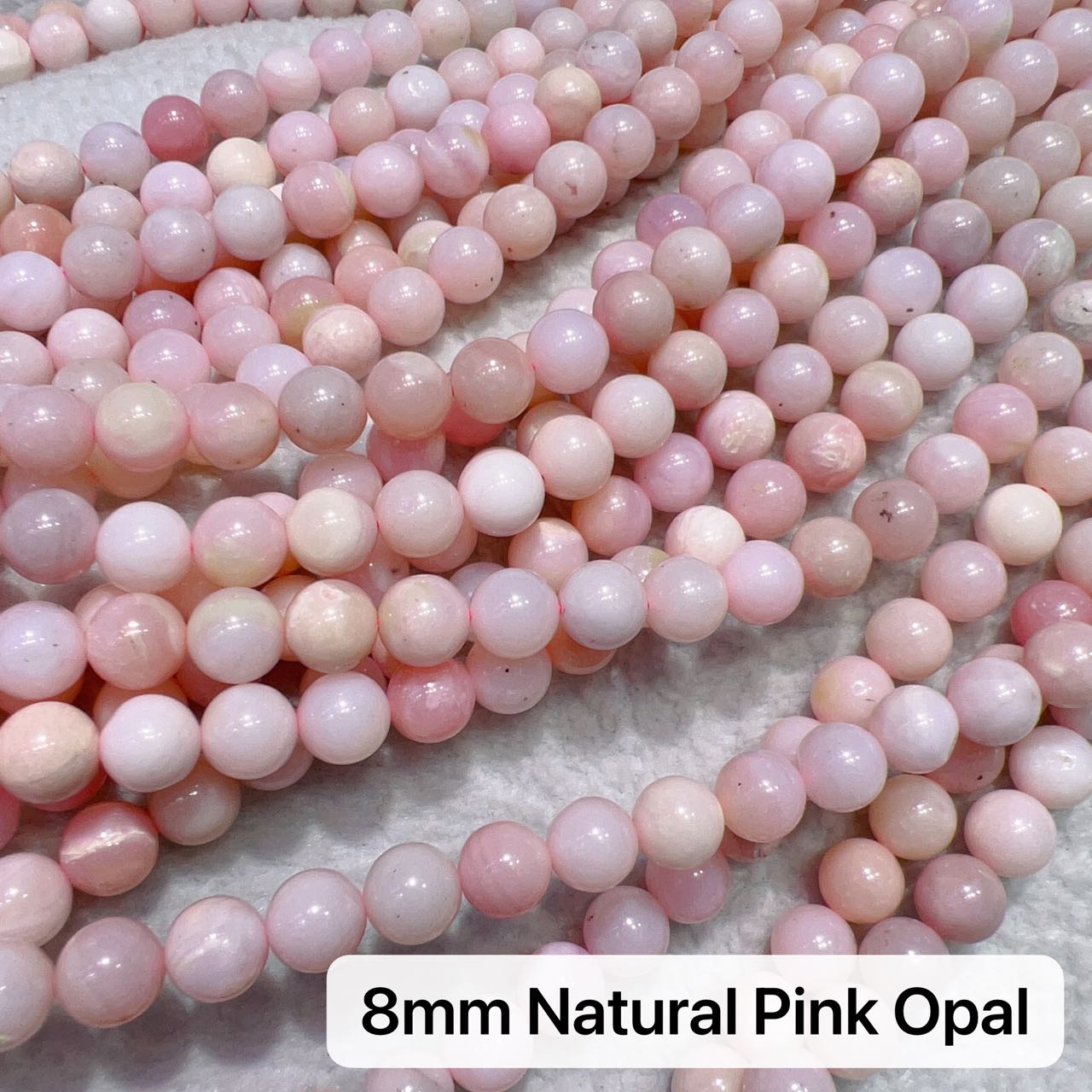 6Mm – 8Mm Natural Pink Opal Round Bead Strands For Diy Jewelry Project