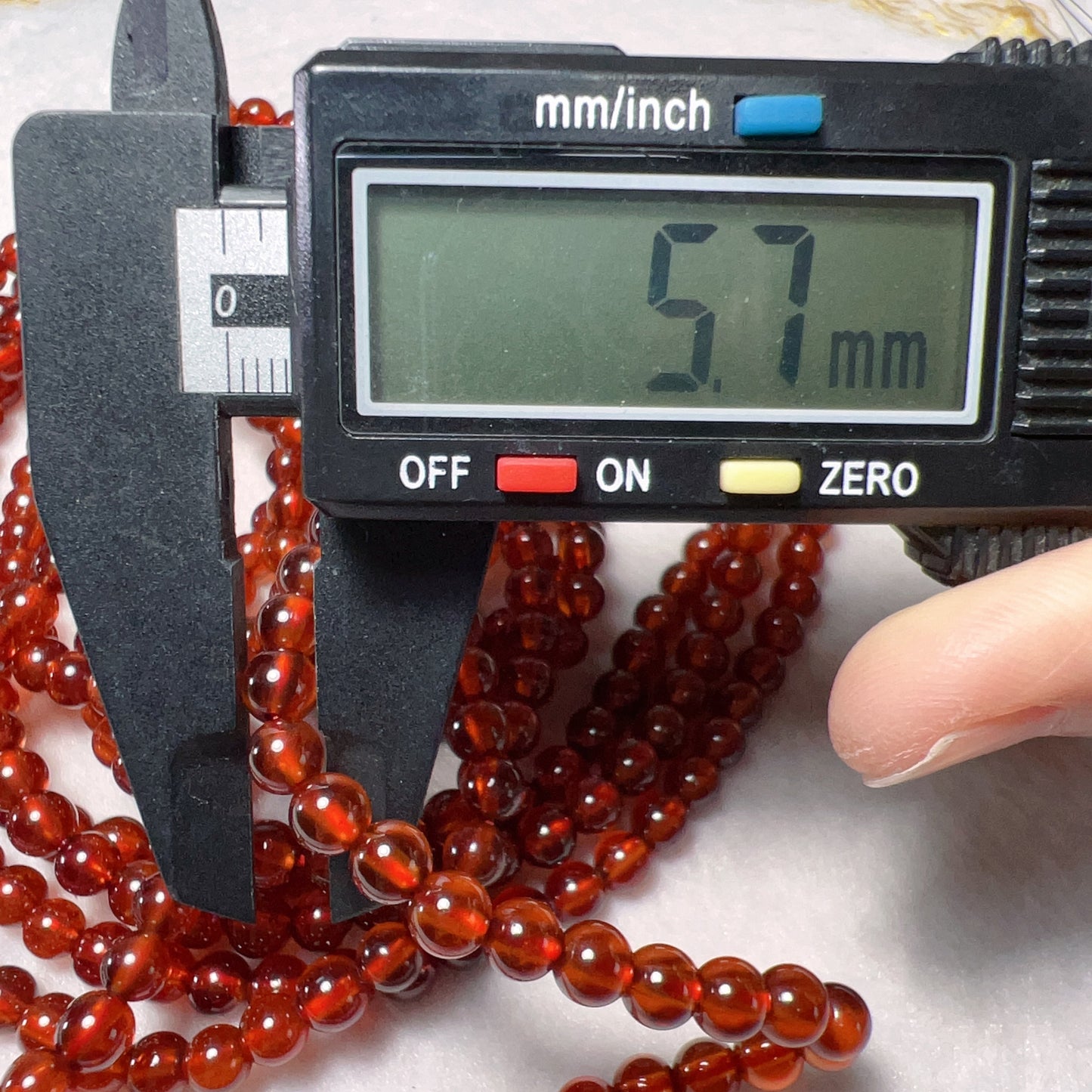 3-Wraps 5.6Mm Natural High-Clarity Spessartine Orange Garnet Beaded Bracelets For Diy Jewelry Project