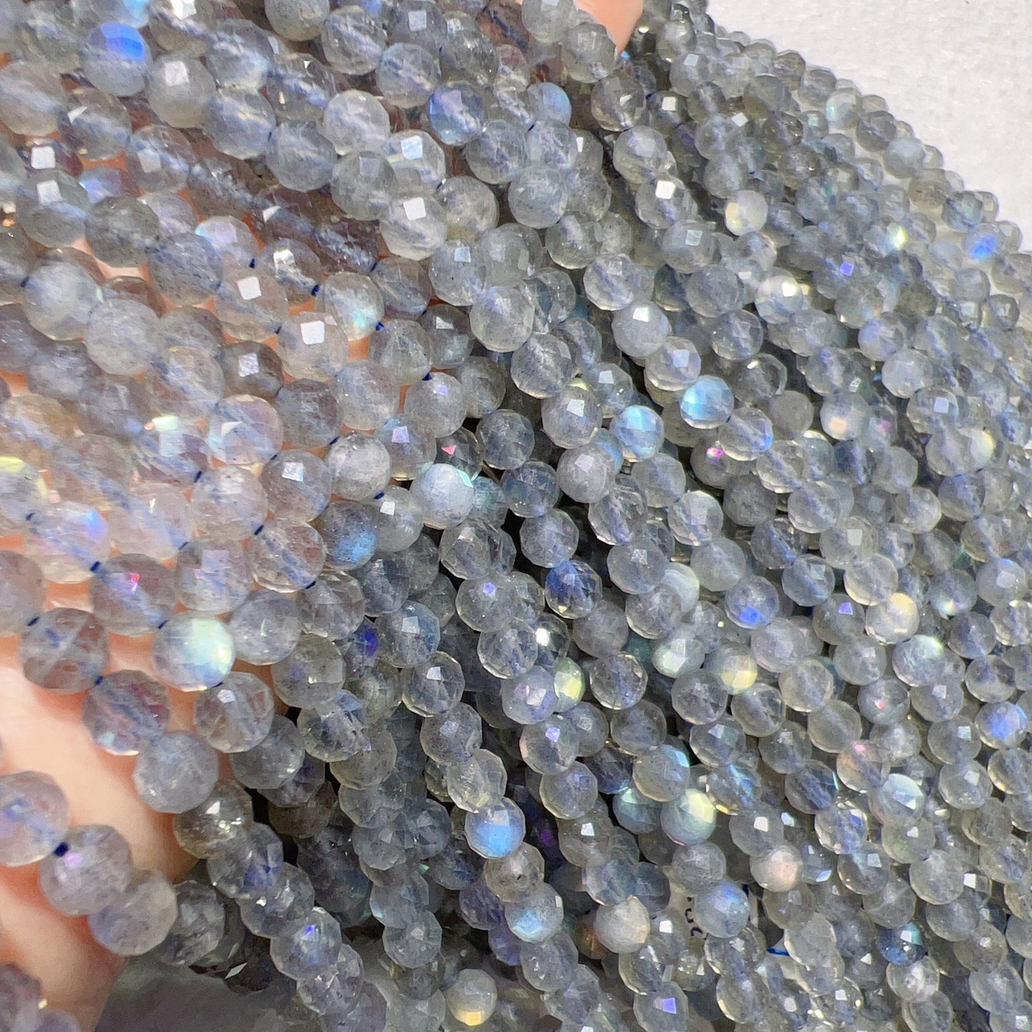 Natural Faceted Labradorite Loose Bead Strands For Diy Jewelry Project