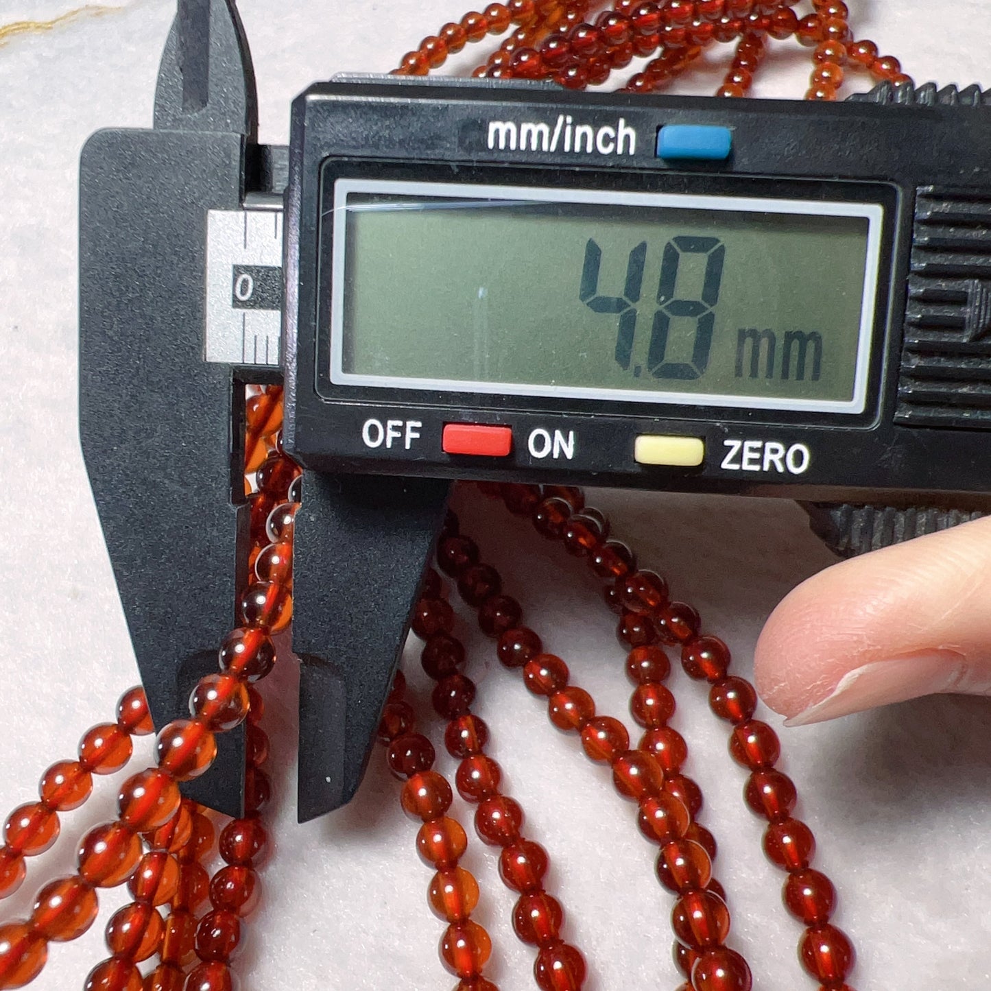 3-Wraps 4.8Mm Natural High-Clarity Spessartine Orange Garnet Beaded Bracelets For Diy Jewelry Project