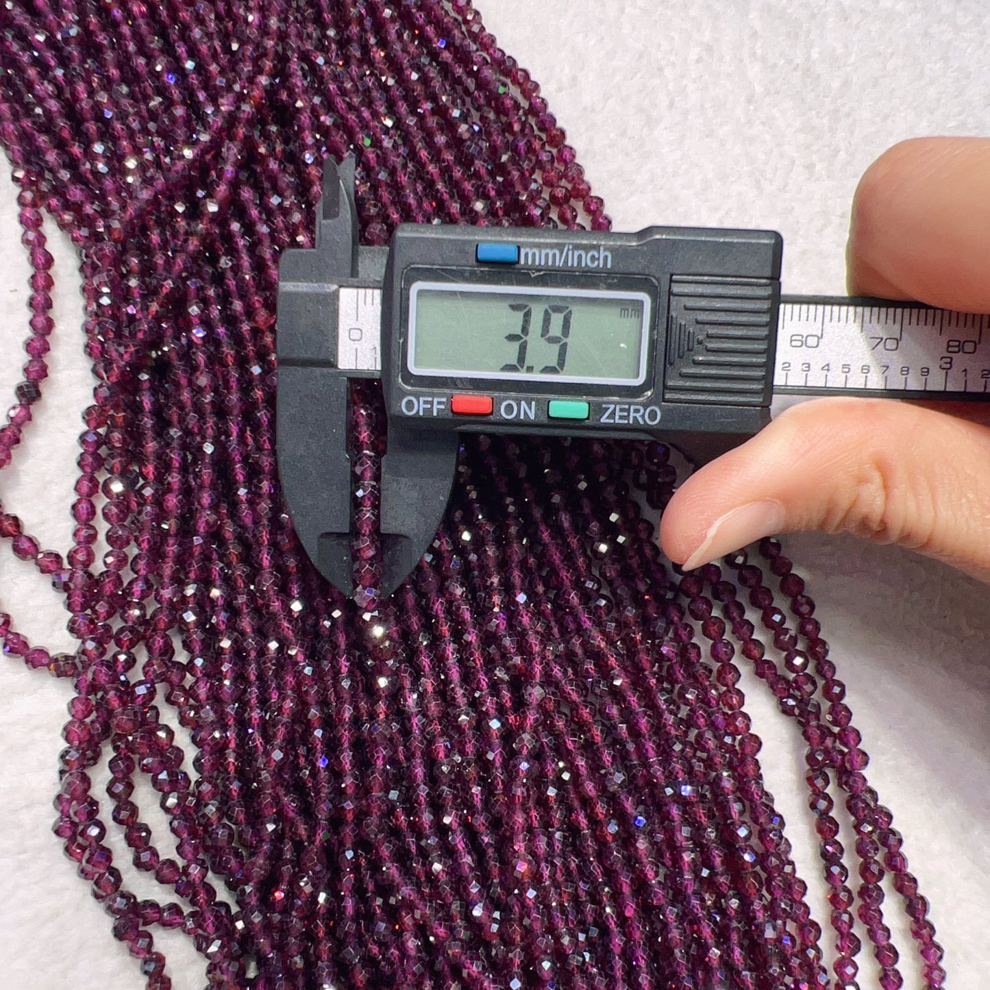 Best Quality In Strands 4Mm Natural Rhodolite Purple Garnet Faceted Bead Strands For Diy Jewelry Projects