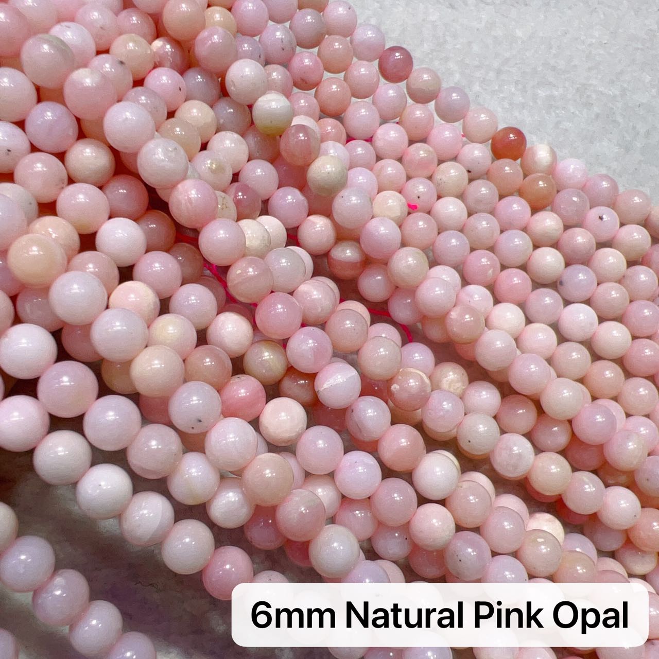 6Mm – 8Mm Natural Pink Opal Round Bead Strands For Diy Jewelry Project