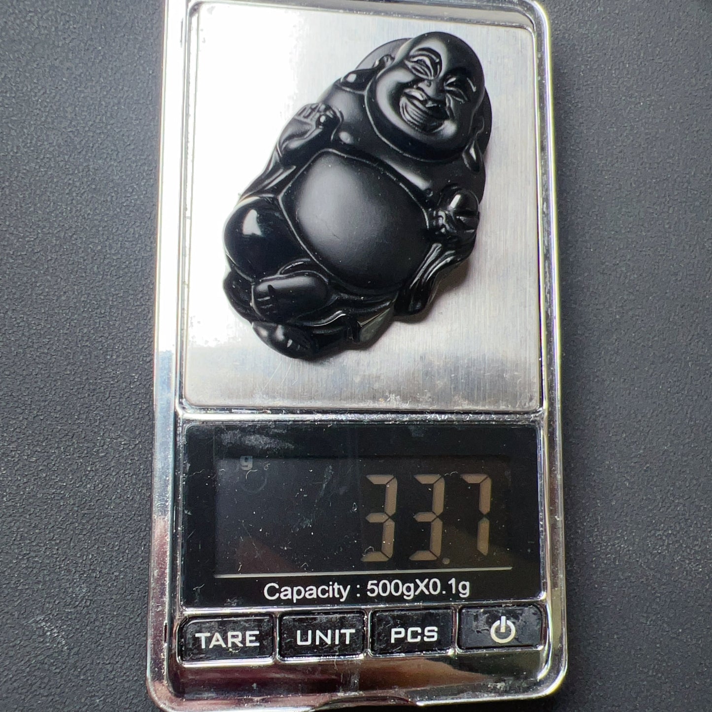 Top-Quality Black Obsidian Happy Maitreya Buddha Pendants For Diy Jewelry Project