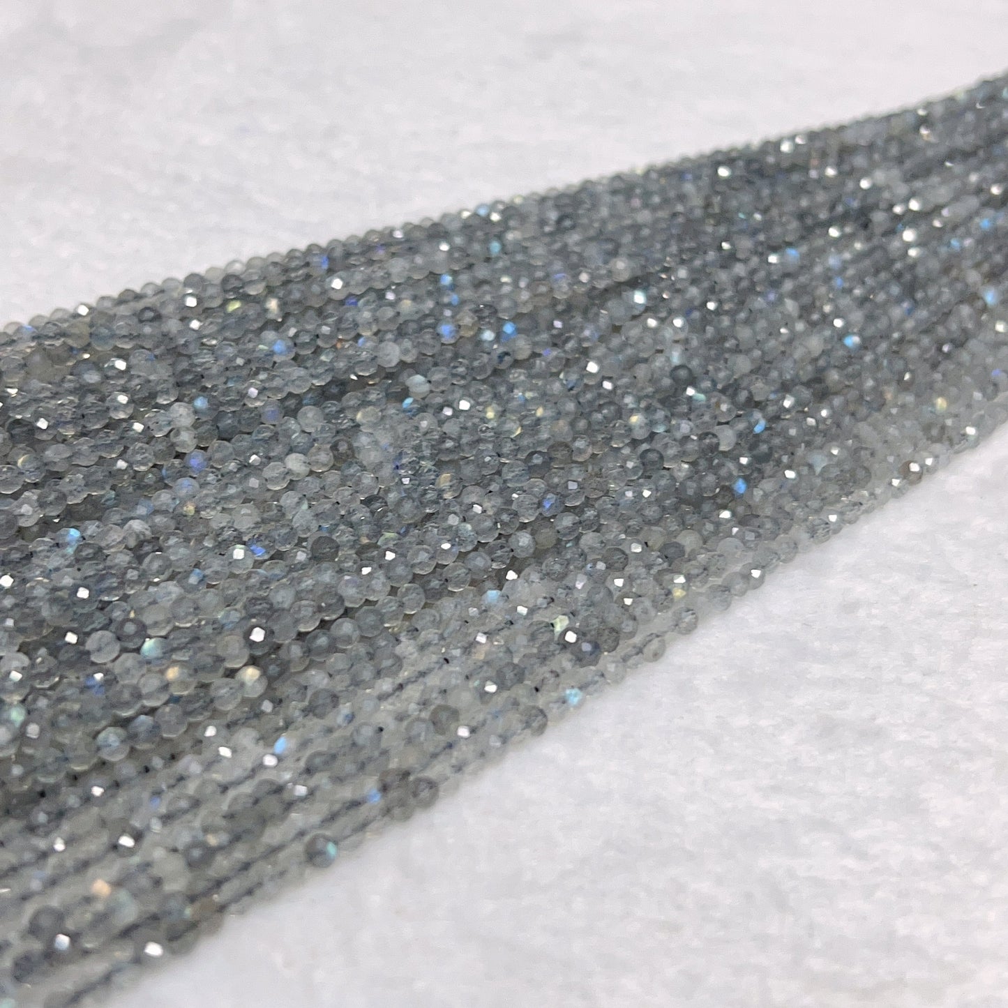 3Mm High-Quality Natural Rainbow Flash Labradorite Faceted Bead Strands For Diy Jewelry Project