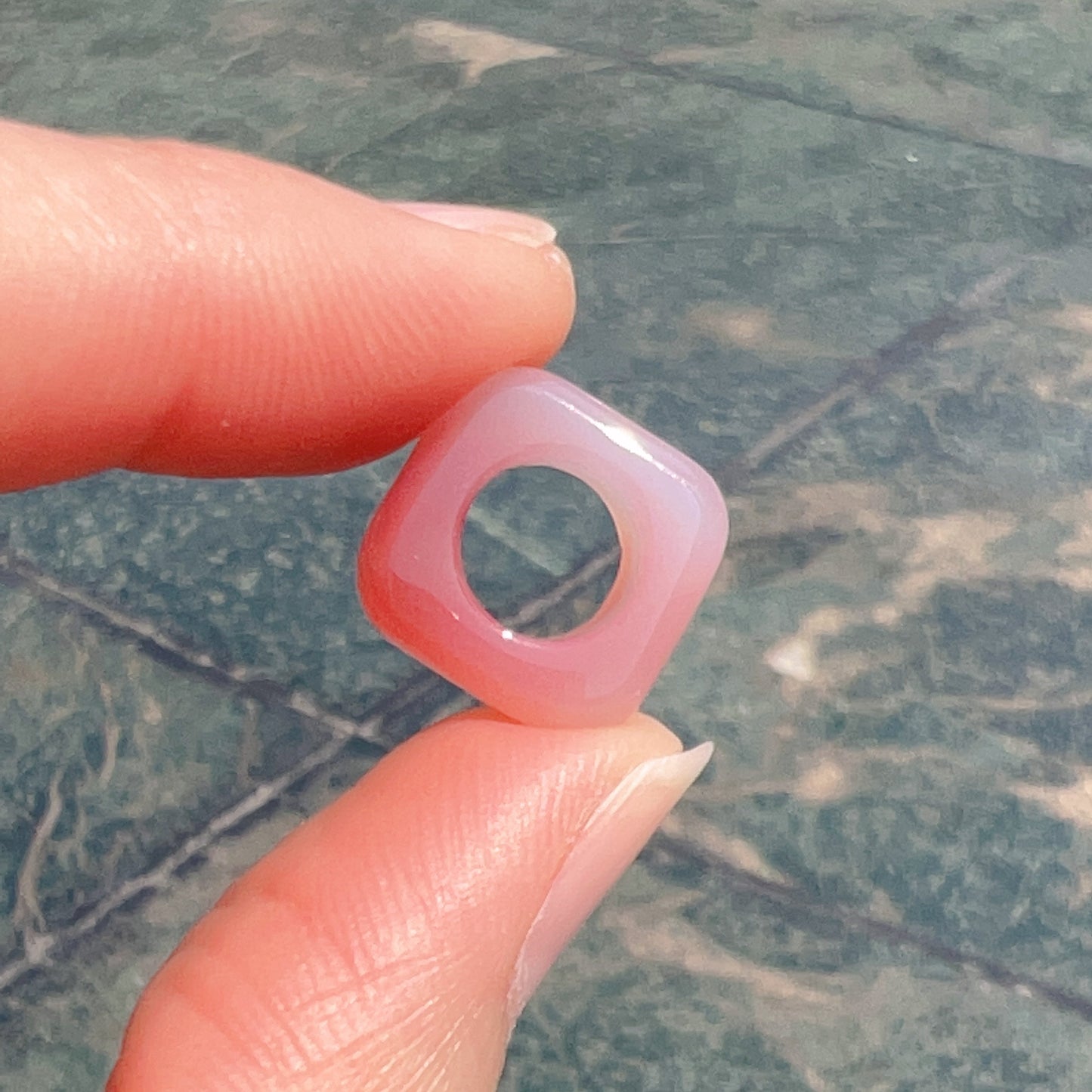 Natural Yanyuan Agate Squre Amulets Charms For Diy Jewelry Projects