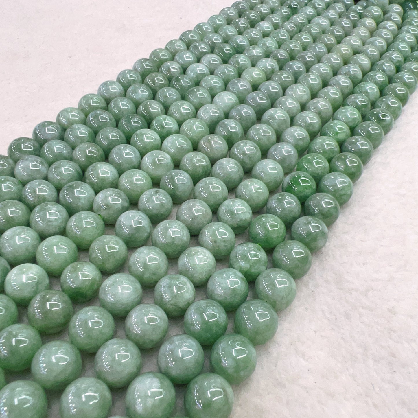 Best Quality In Strands 10Mm Genuine Jadeite Beads | Natural Green Round Gemstone | Diy Jewelry Making Supplies