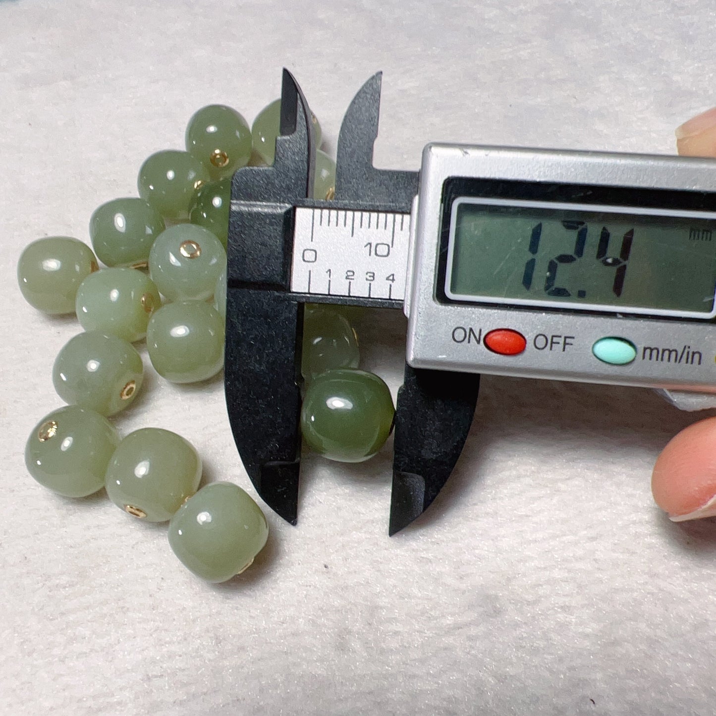 Natural Green Nephrite With 18K Yellow Gold Spacers Hetian Jade Charms Diy Jewelry Project