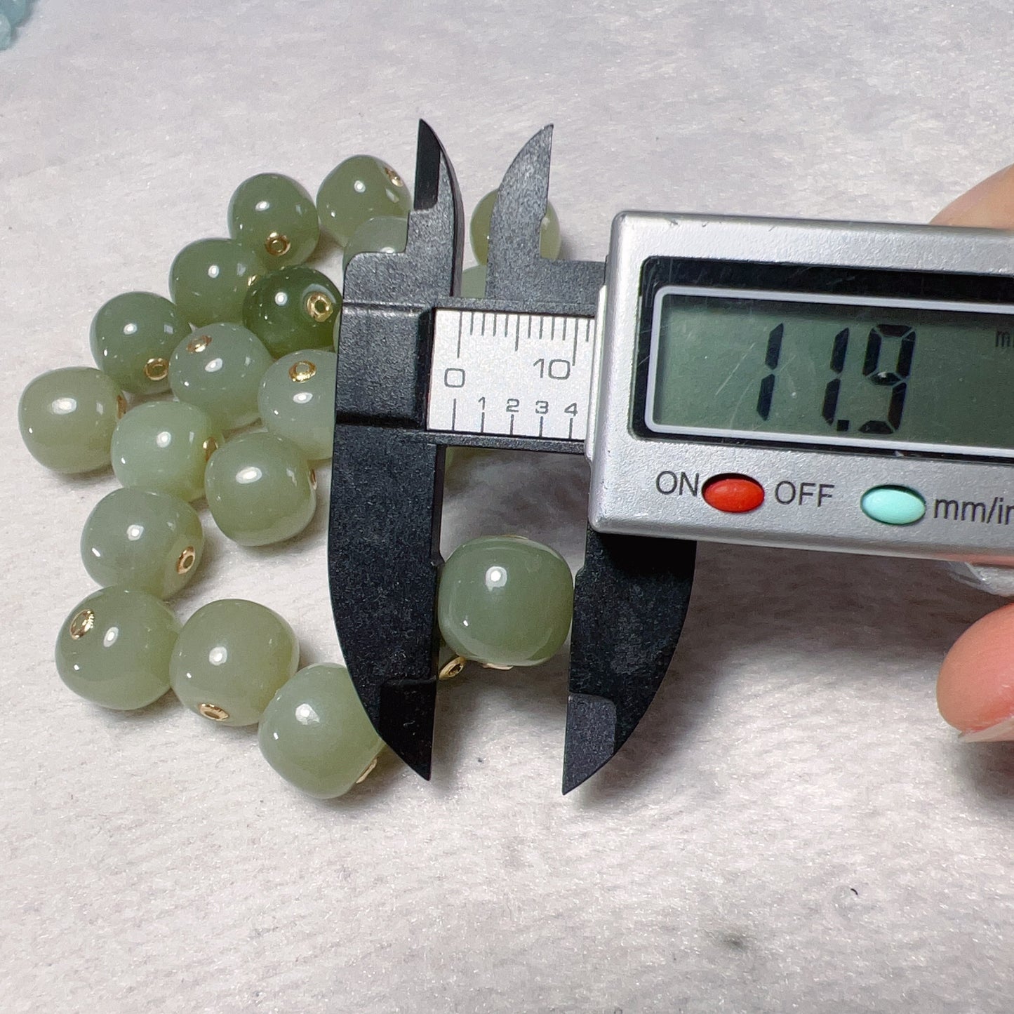 Natural Green Nephrite With 18K Yellow Gold Spacers Hetian Jade Charms Diy Jewelry Project