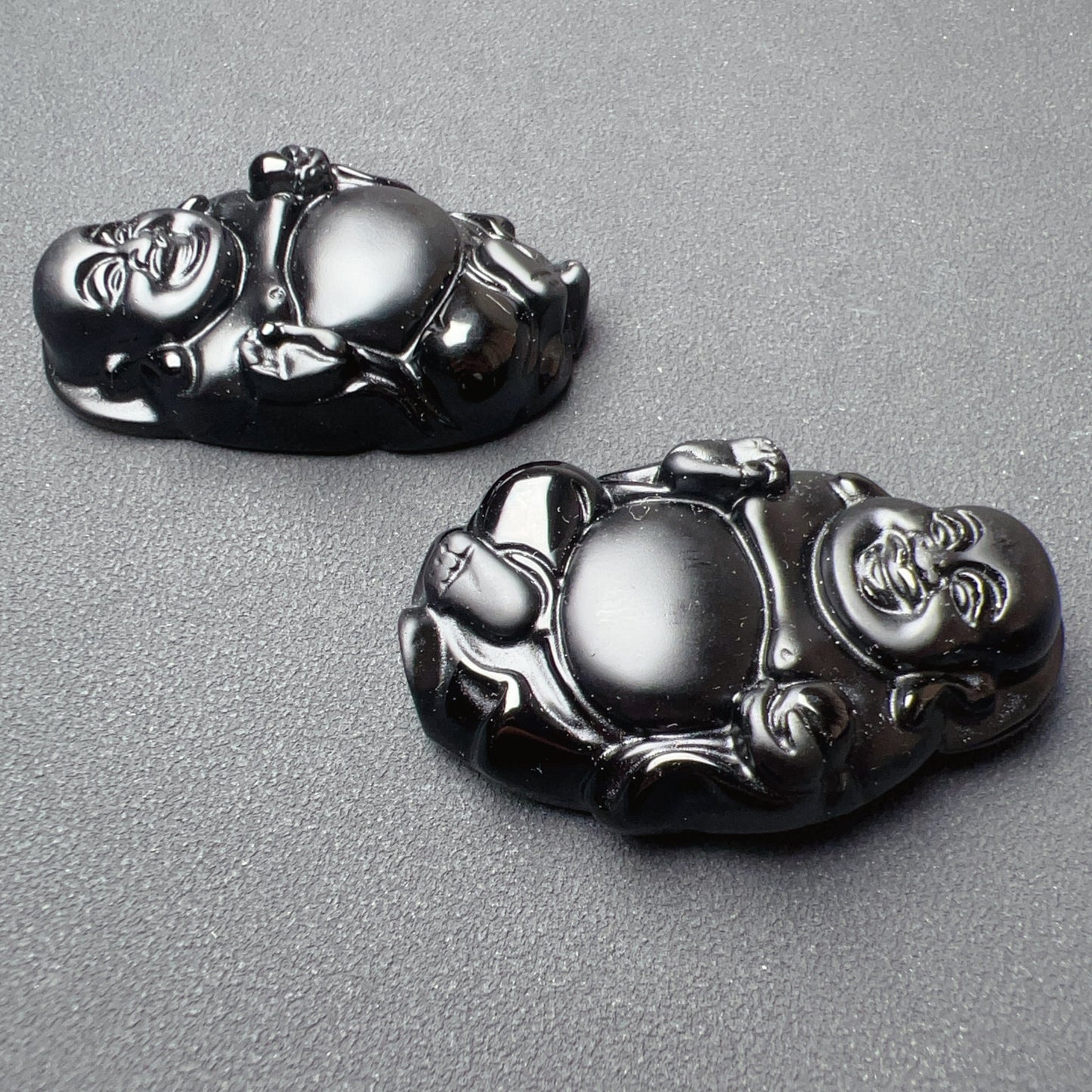 Top-Quality Black Obsidian Happy Maitreya Buddha Pendants For Diy Jewelry Project