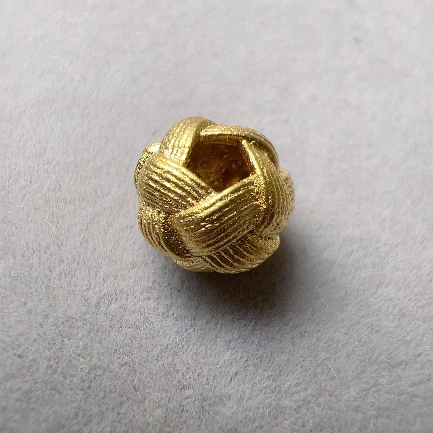 18K Yellow Gold Twist Beads Charms For Diy Jewelry Projects