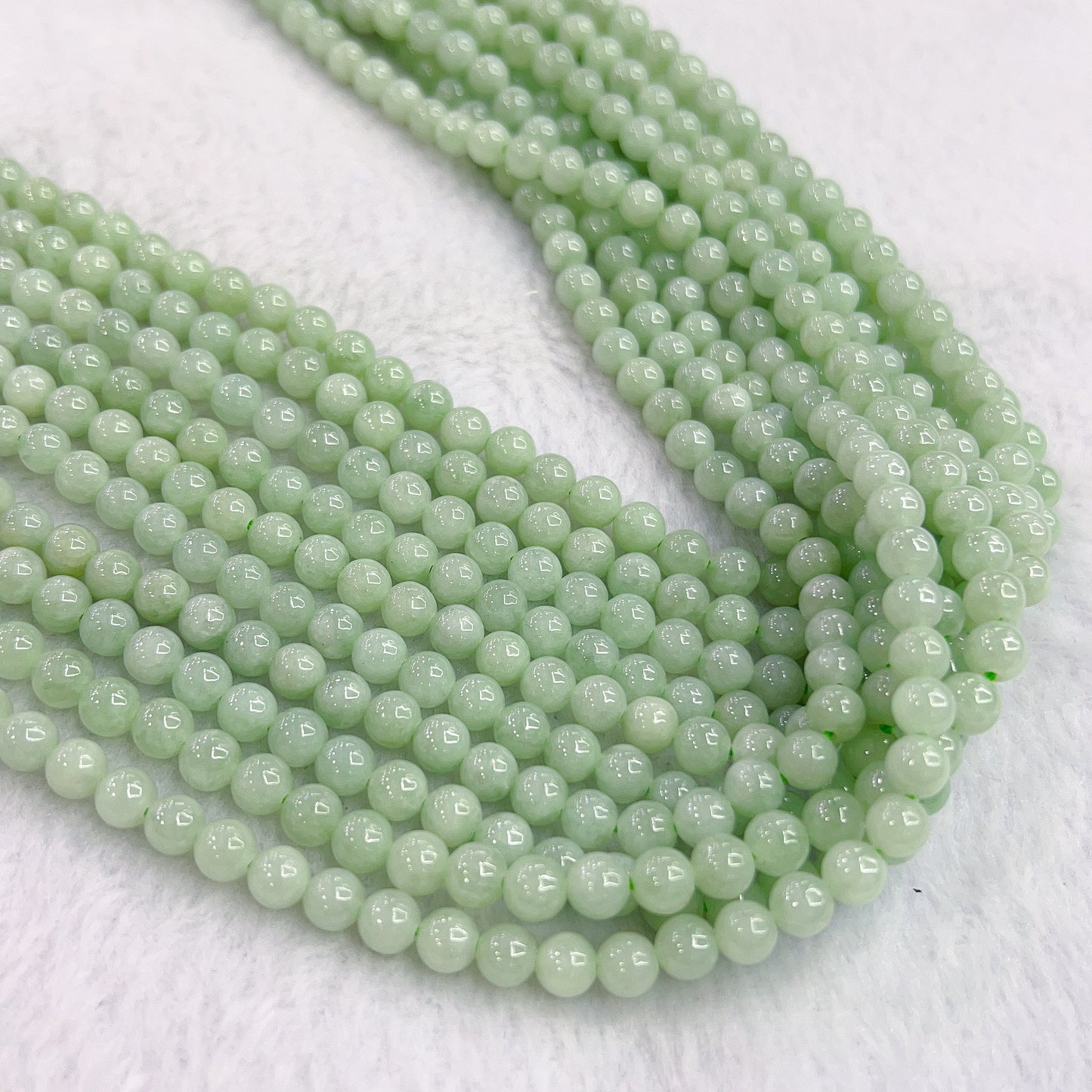 Nice Color – 6Mm Genuine Jadeite Round Bead Strands Diy Jewelry Making Project
