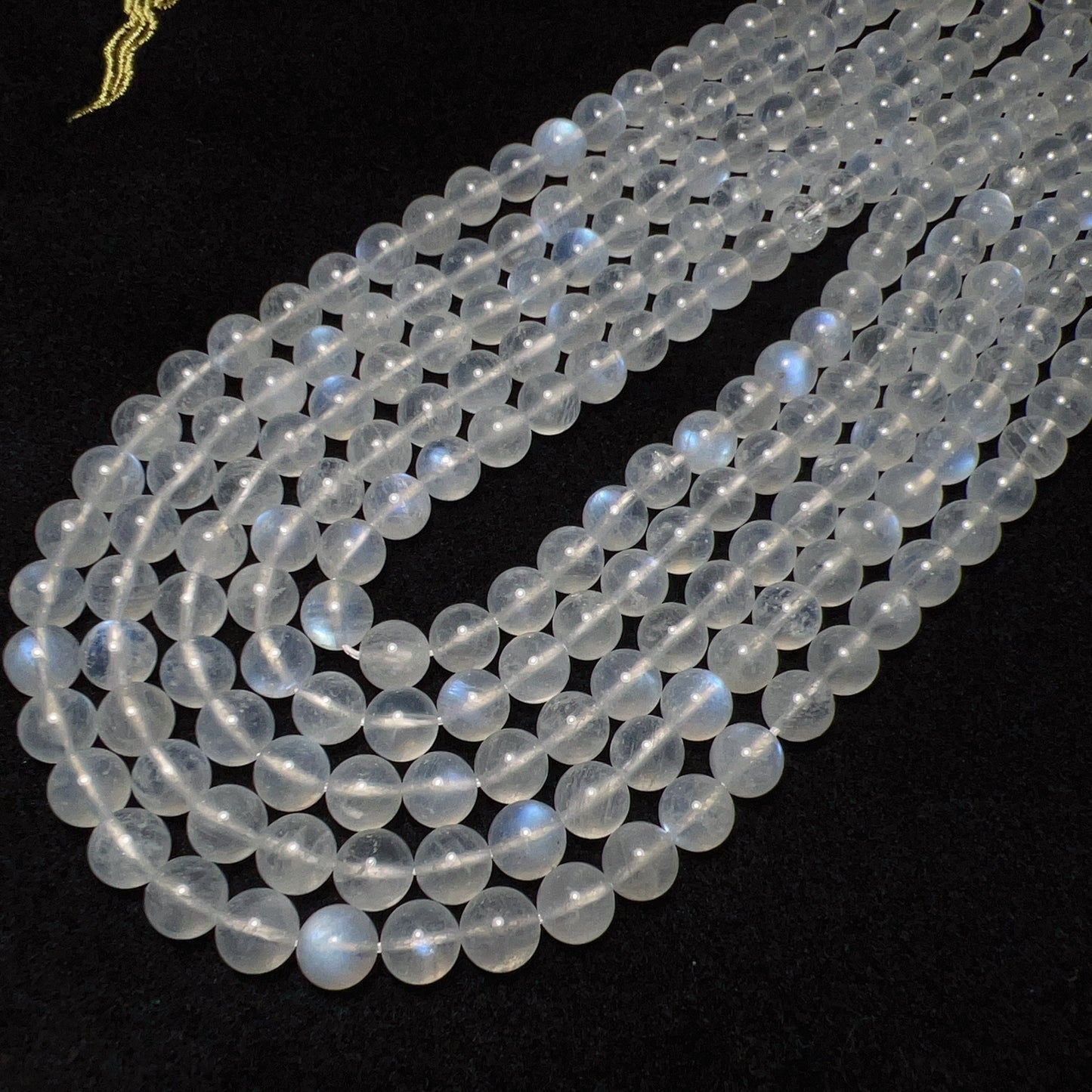8Mm Natural Blue Moonstone Round Bead Strands For Diy Jewelry Project