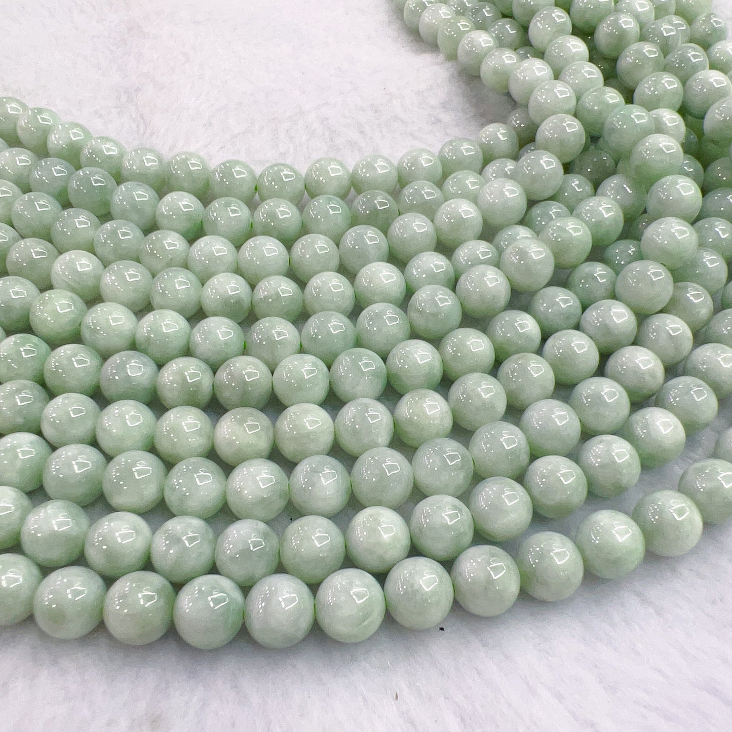 8Mm Genuine Jadeite Round Bead Strands Diy Jewelry Making Project