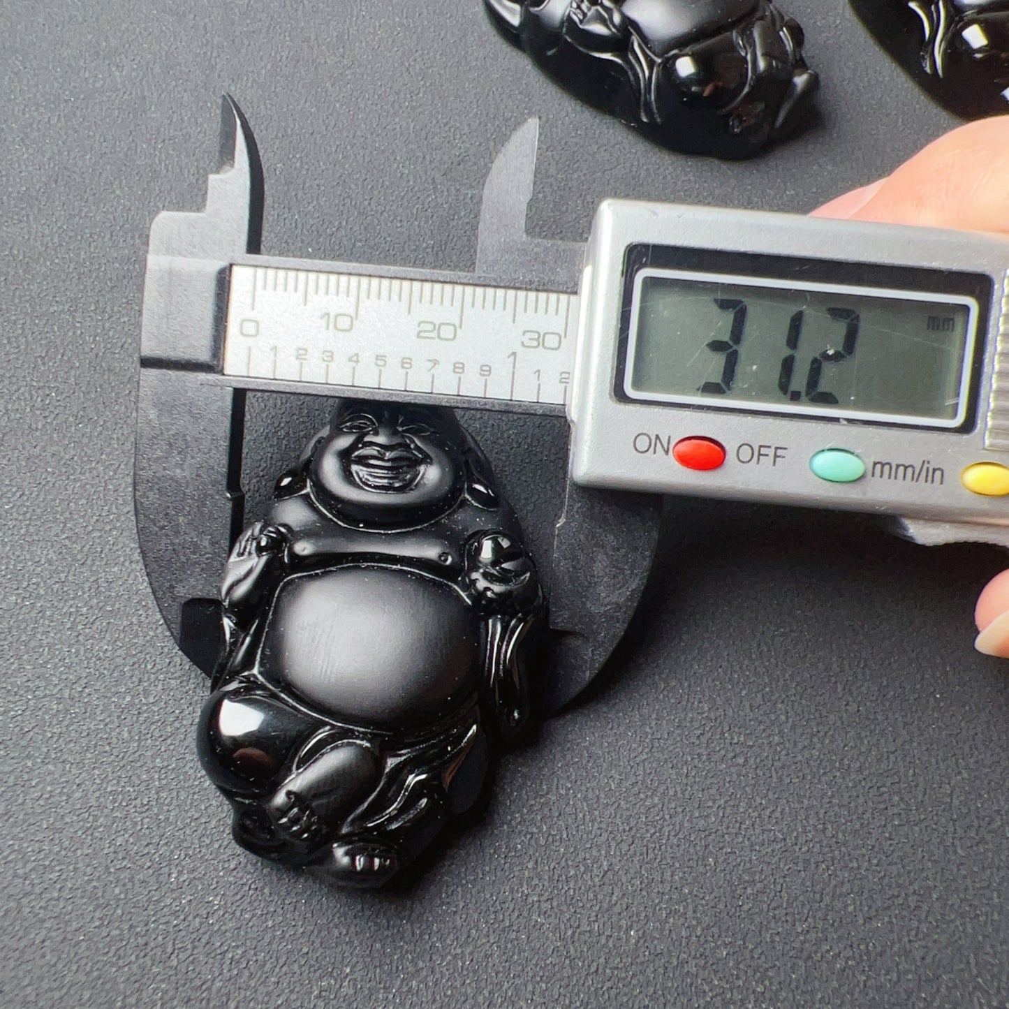 Top-Quality Black Obsidian Happy Maitreya Buddha Pendants For Diy Jewelry Project