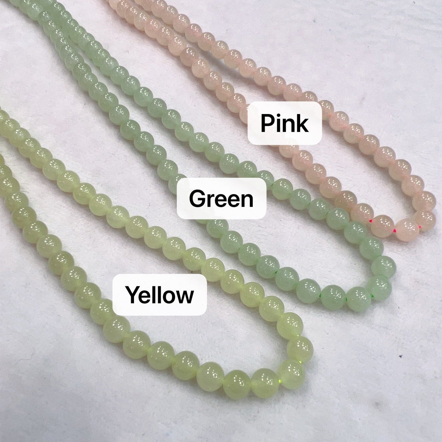 108 Pink Nephrite Prayer Beads 6Mm Round Bead Strands For Diy Jewelry Projects