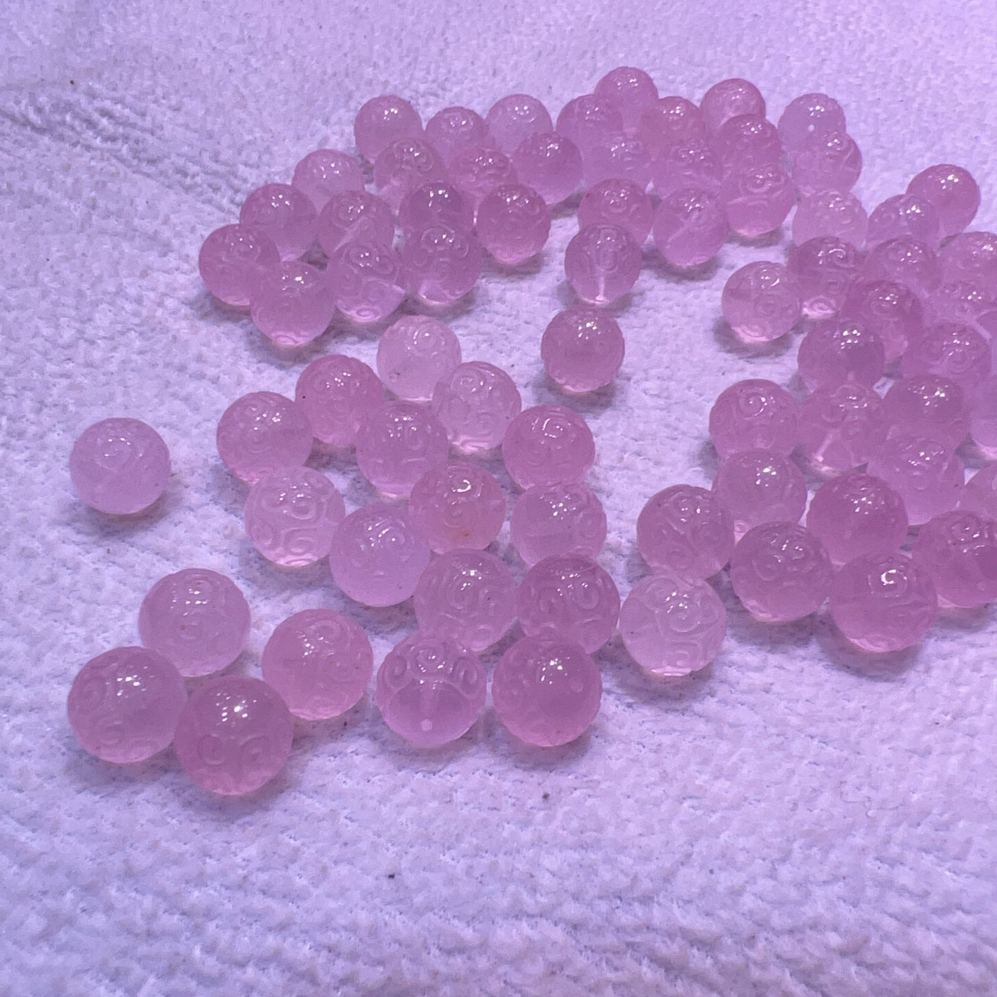 Beautiful Jewelry Accessory – High-Quality Rose Quartz Huiwen Symbol Bead Charms For Diy Jewelry Project