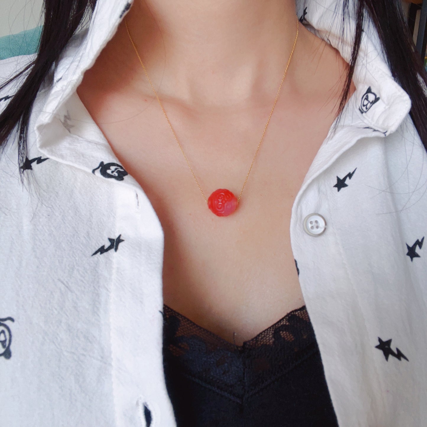 Make Your Own Creation – 18K Yellow Gold Necklace With Healing Stone Charms