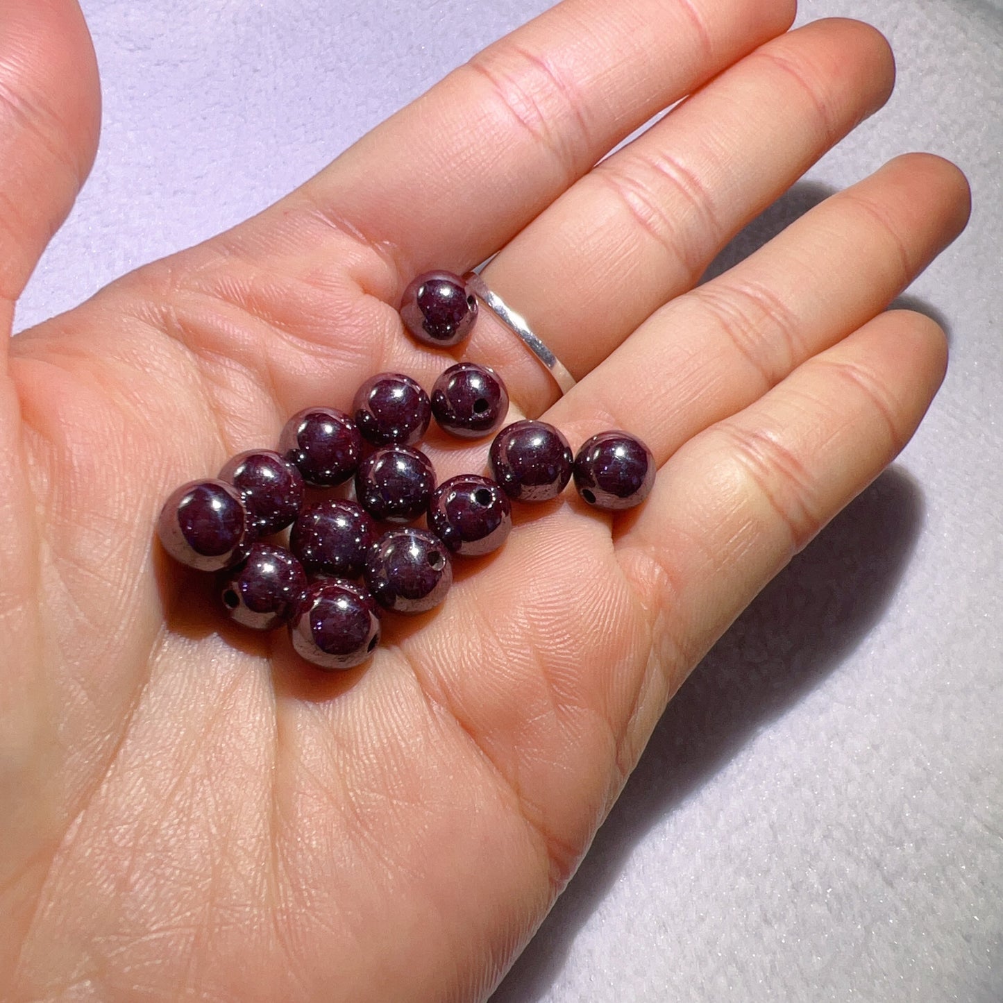 8Mm Genuine Cinnabar Round Beads For Diy Jewelry Making Projects