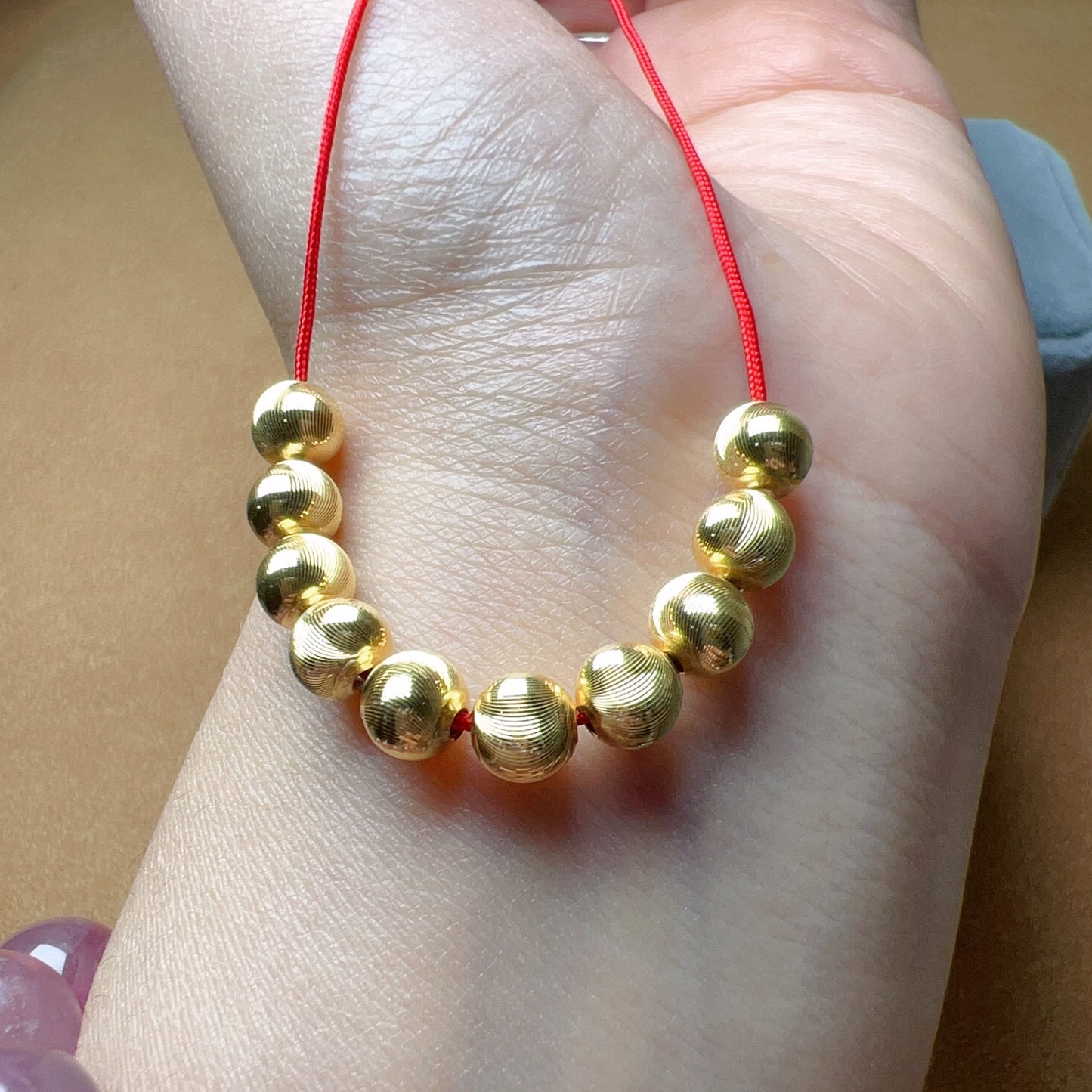 5.8Mm 18K Yellow Gold Cat-Eye Bead Charm For Diy Jewelry Projects