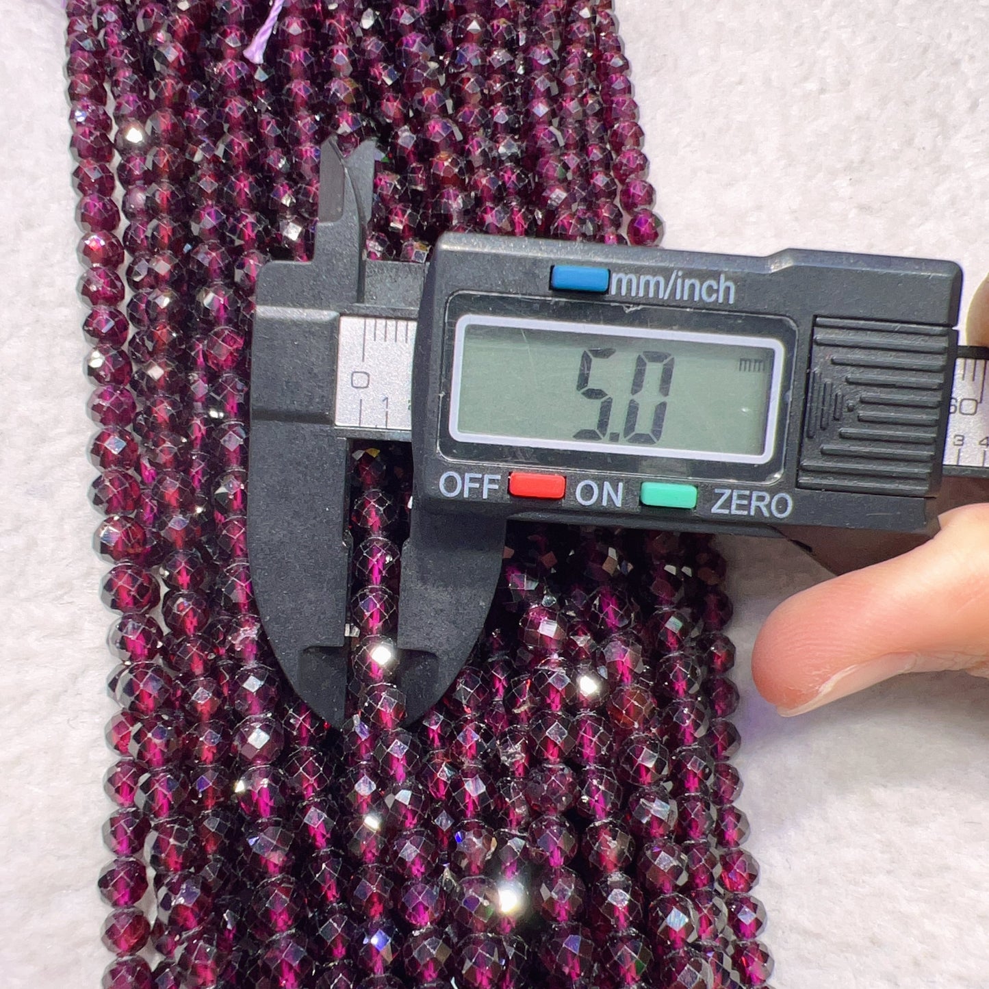 Best Quality In Strands 5Mm Natural Rhodolite Purple Garnet Faceted Bead Strands For Diy Jewelry Projects
