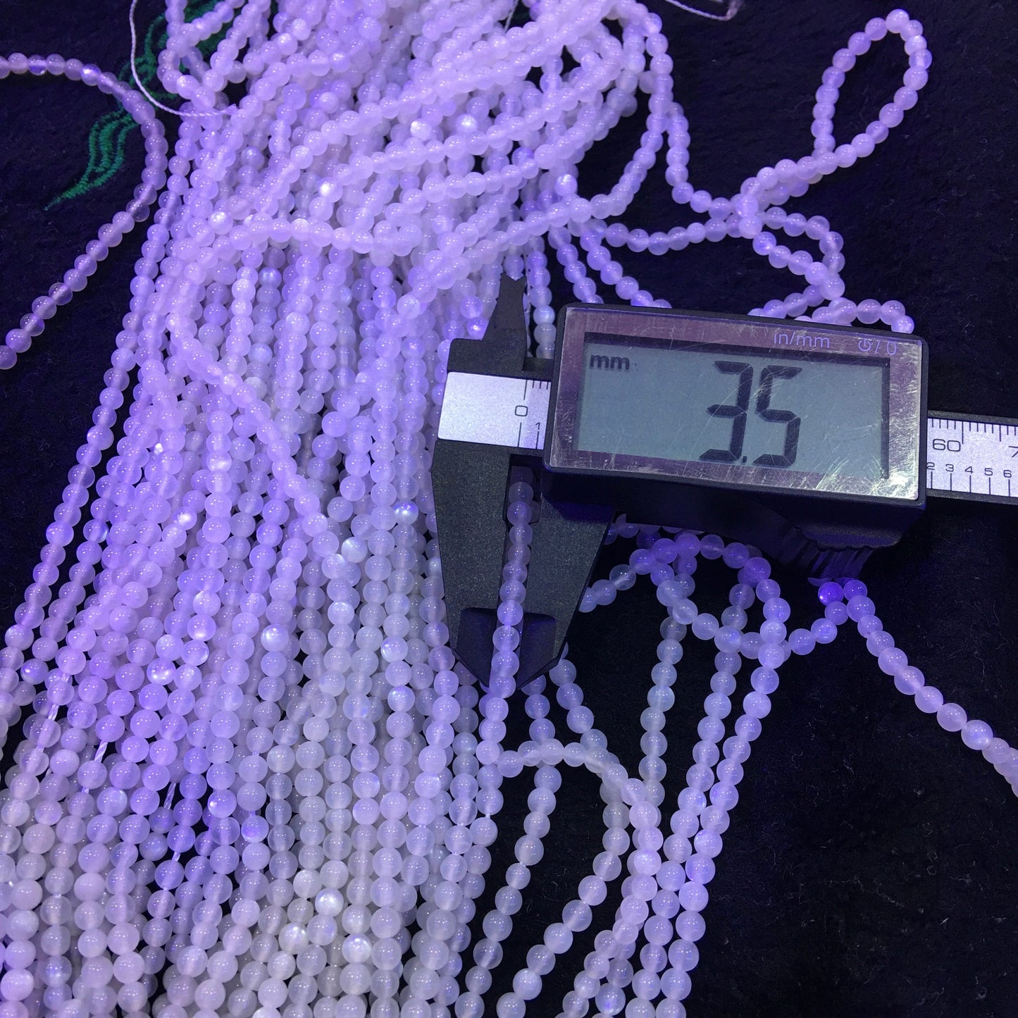 3.5Mm Natural Faceted White Moonstone Round Bead Strands For Diy Jewelry Projects
