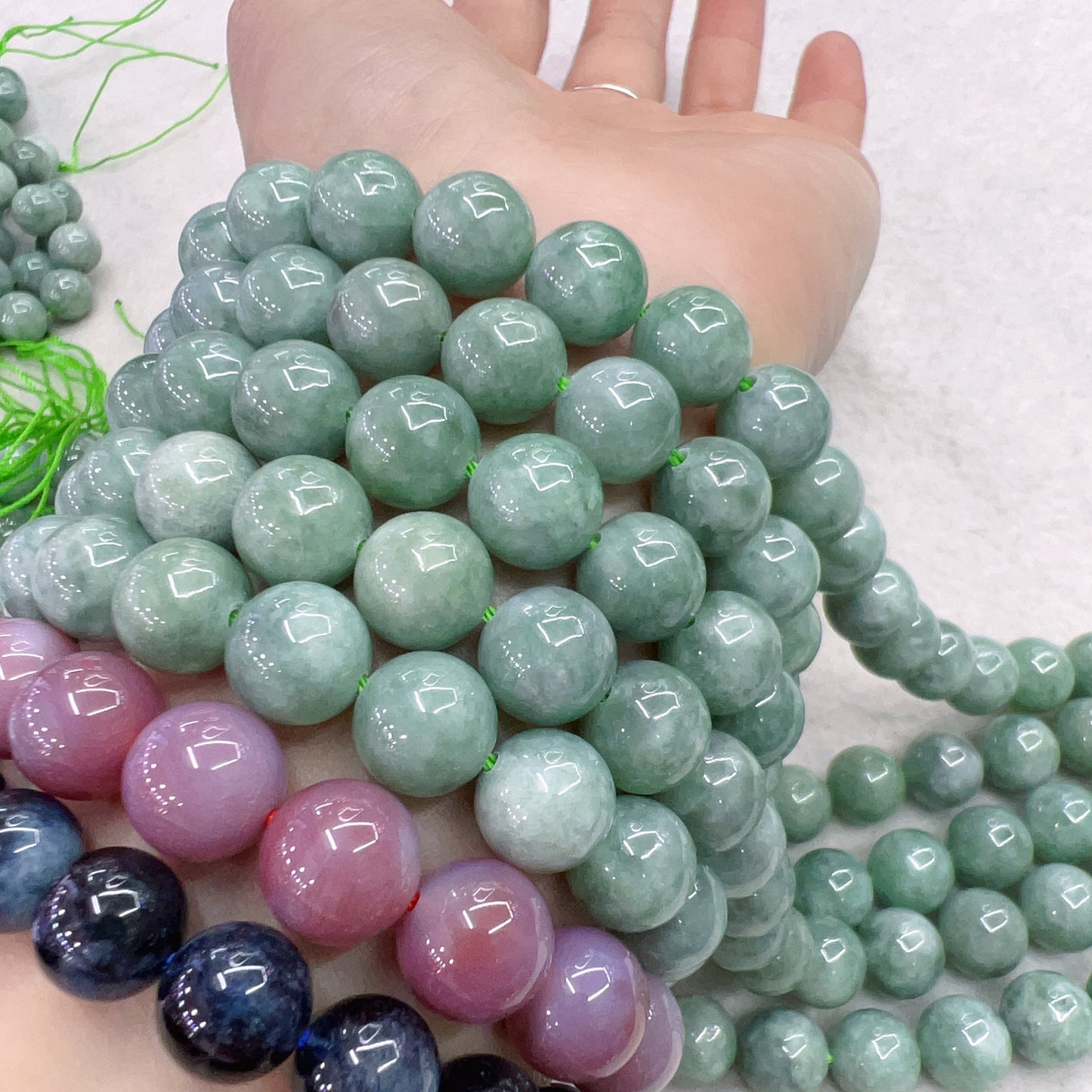 Best Quality In Strands 10Mm Genuine Jadeite Beads | Natural Green Round Gemstone | Diy Jewelry Making Supplies