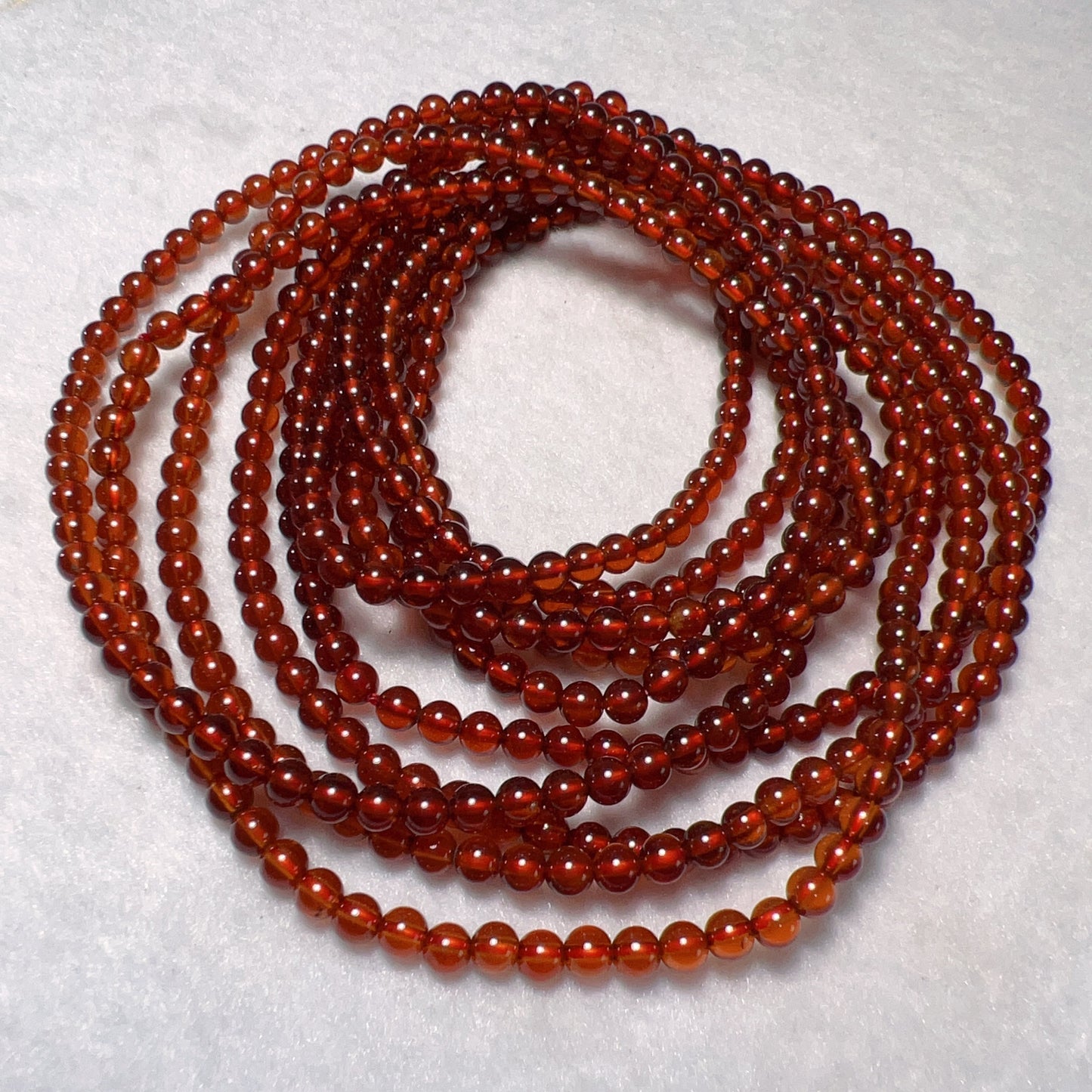 3-Wraps 4.8Mm Natural High-Clarity Spessartine Orange Garnet Beaded Bracelets For Diy Jewelry Project