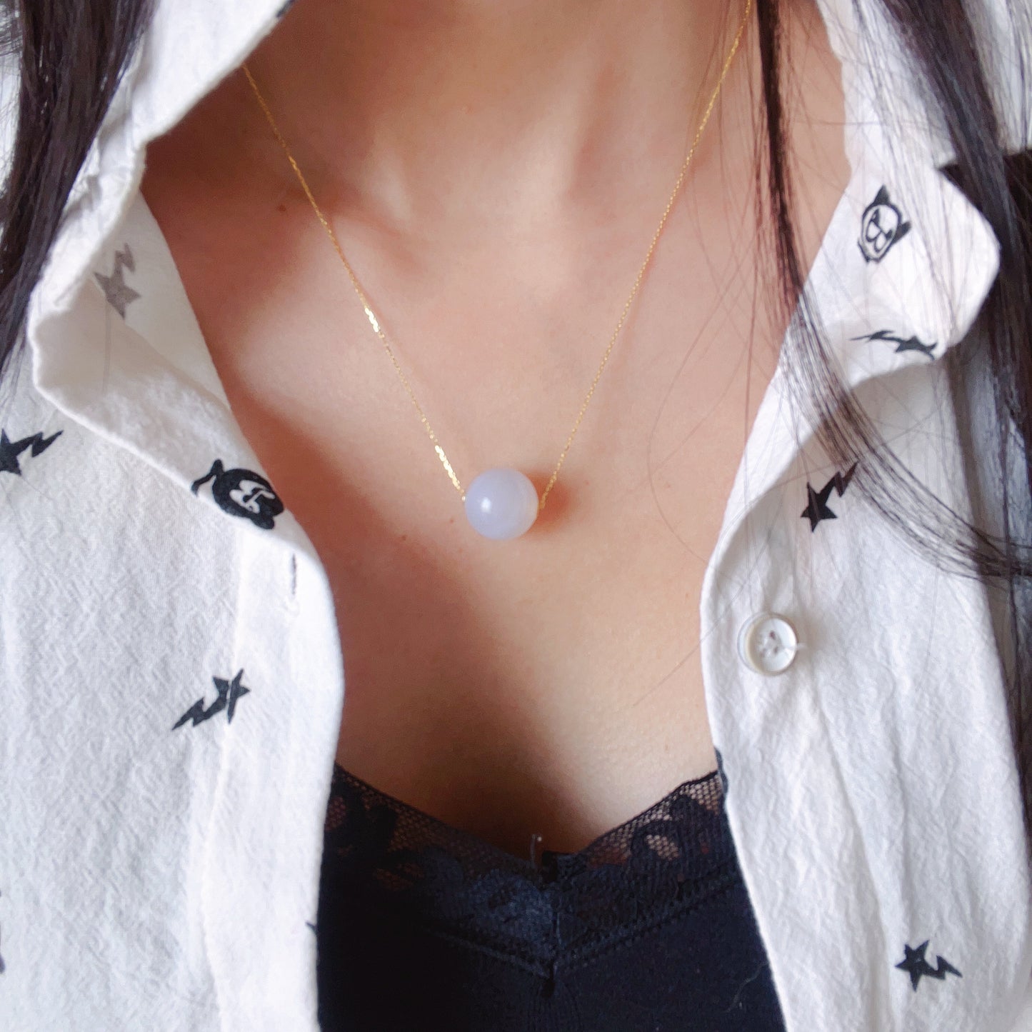 Make Your Own Creation – 18K Yellow Gold Necklace With Healing Stone Charms