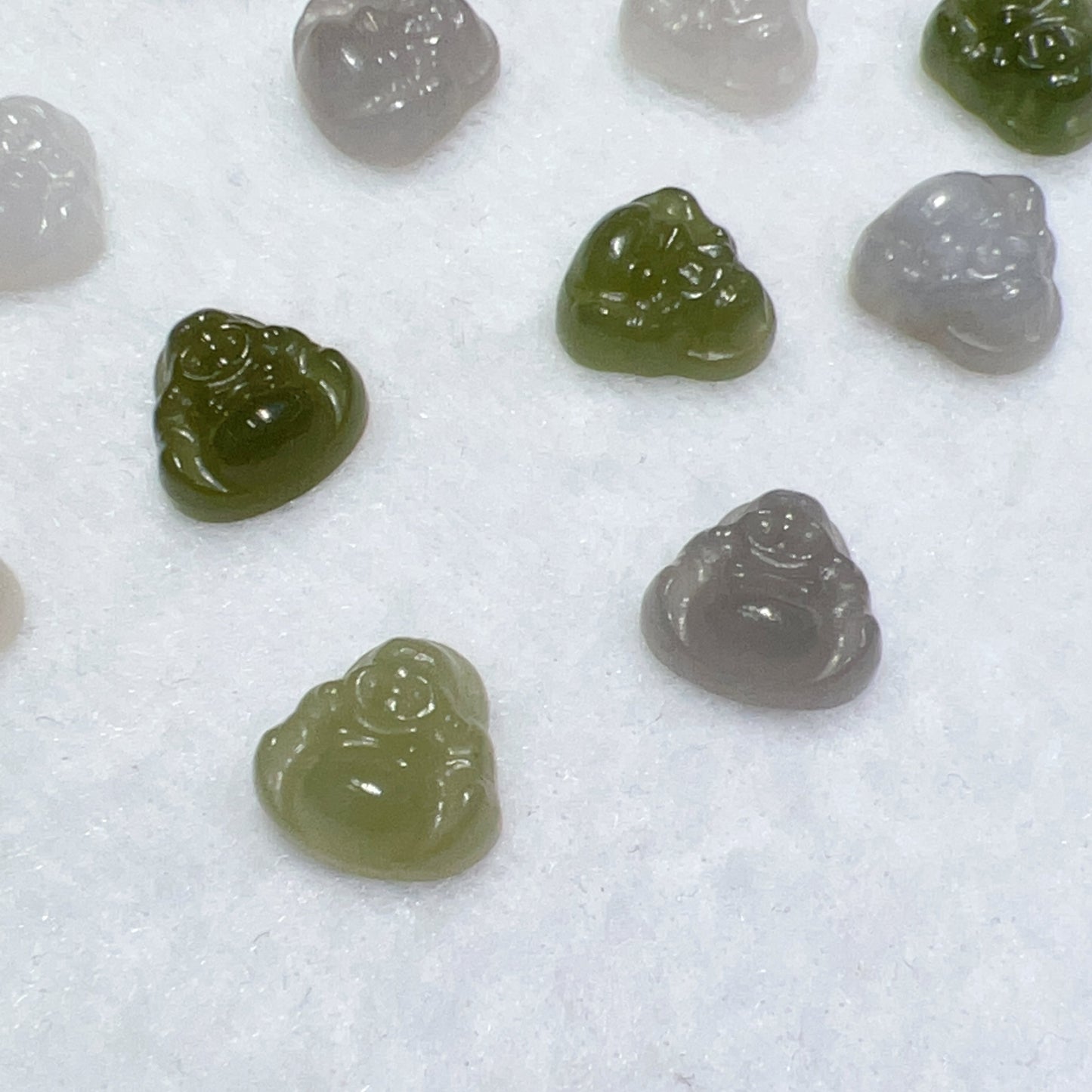 Natural Assorted Color Nephrite Jade Mini Maitreya Buddha Pendants For Diy Jewelry Project