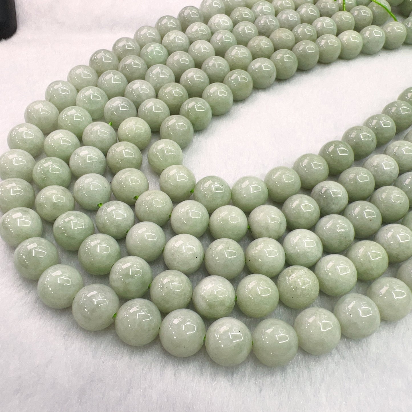 Light Green – Genuine Jade 10Mm Jadeite Round Bead Strands For Diy Jewelry Project