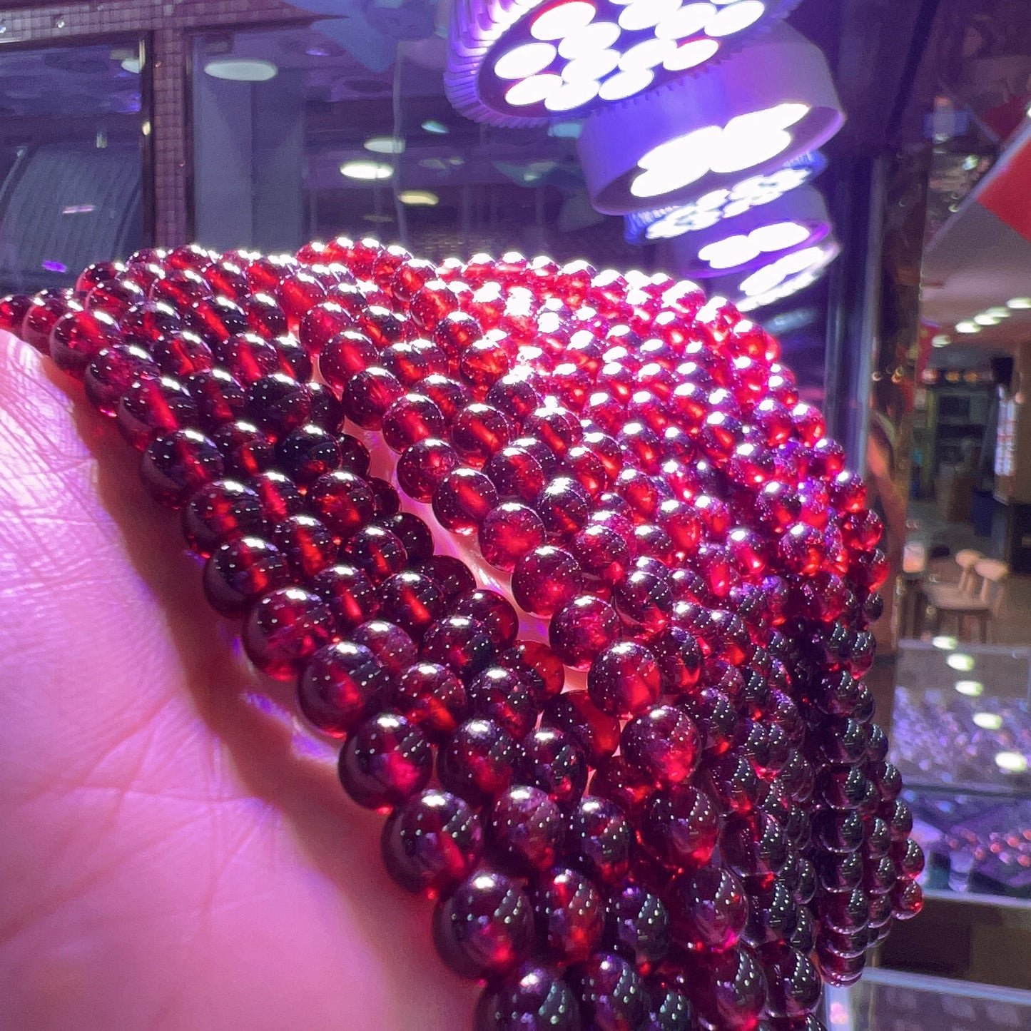 6 – 6.5Mm Natural Almandine Red Garnet Round Bead Strands For Diy Jewelry Project