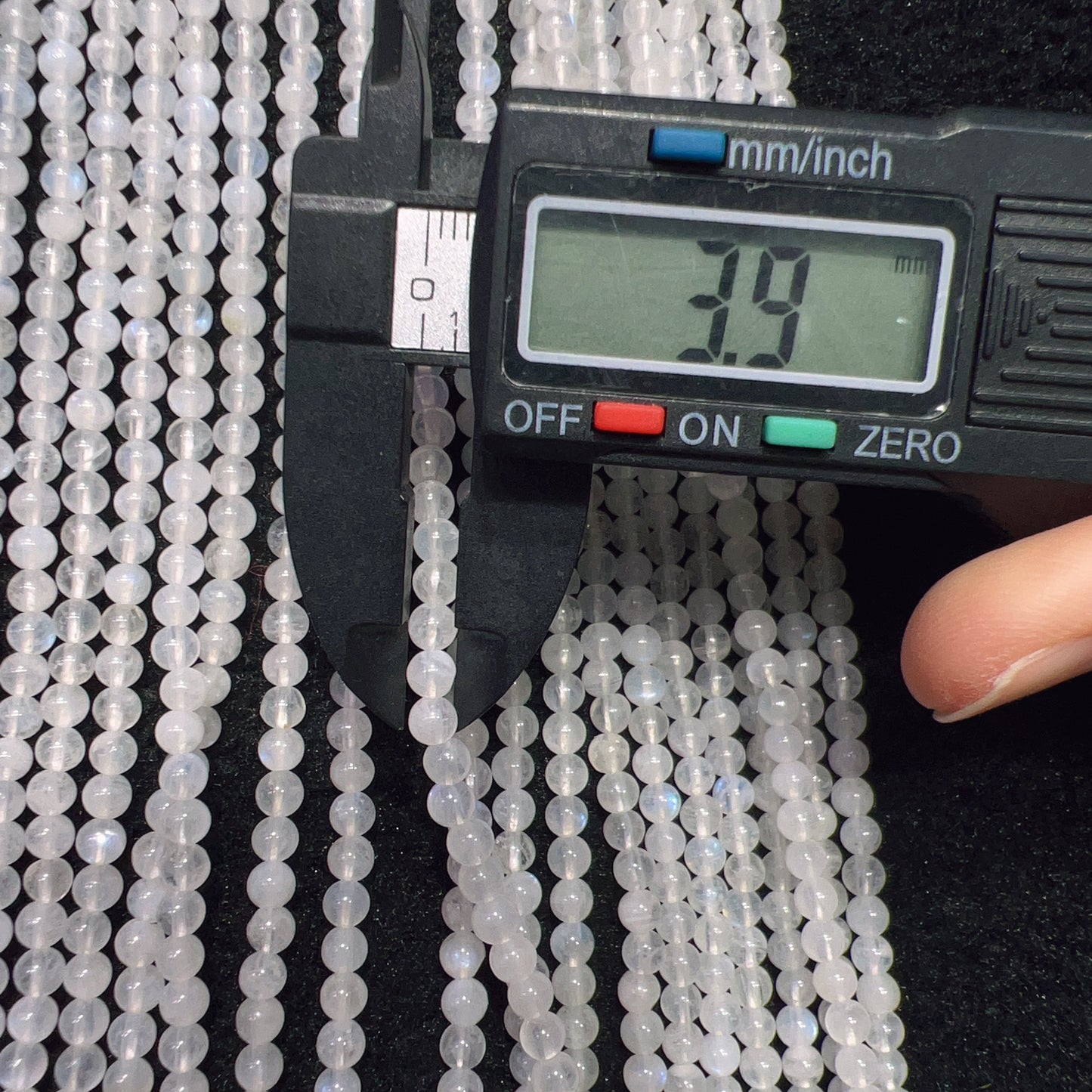 4Mm Natural Blue Moonstone Round Bead Strands For Diy Jewelry Projects