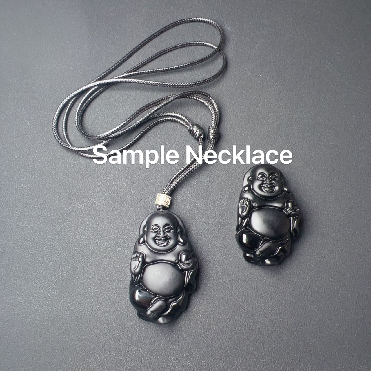Top-Quality Black Obsidian Happy Maitreya Buddha Pendants For Diy Jewelry Project