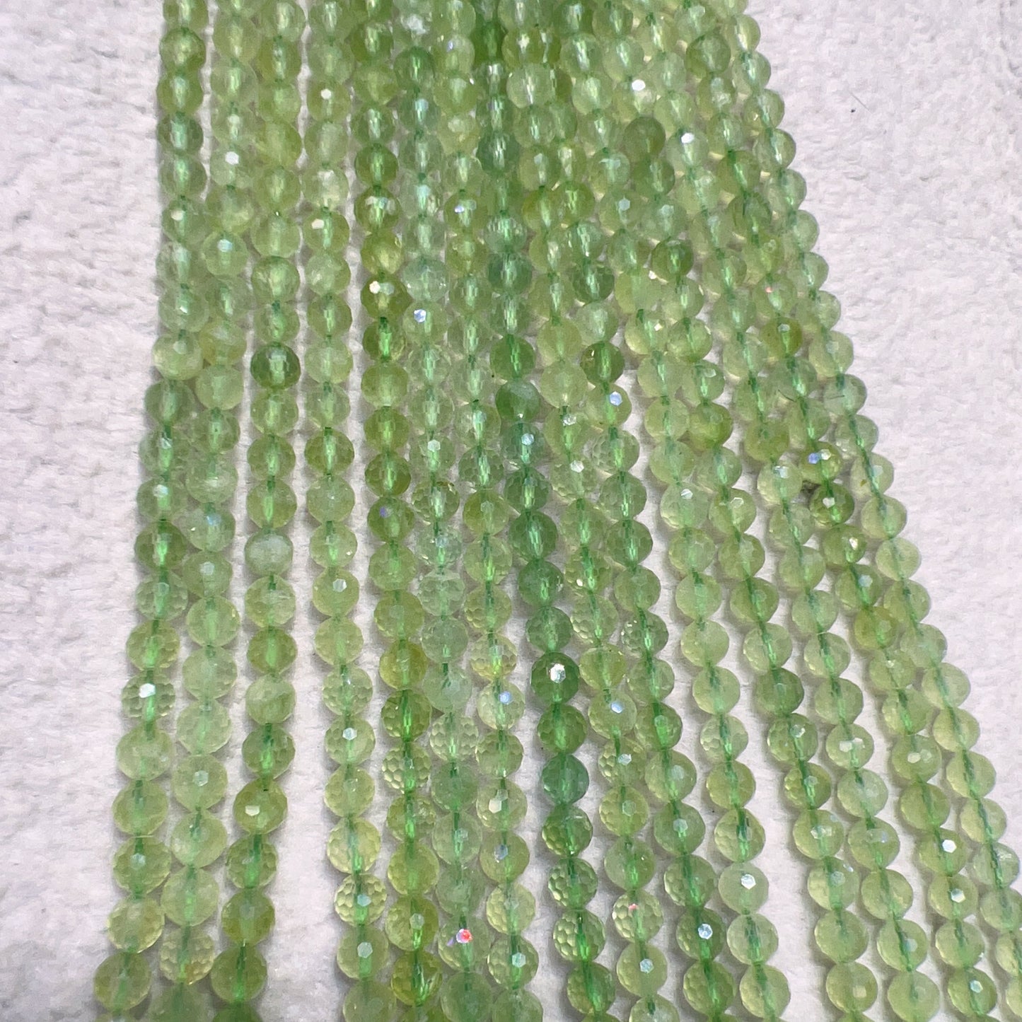 6Mm Natural High-Quality Faceted Prehnite Bead Strands For Diy Jewelry Projects