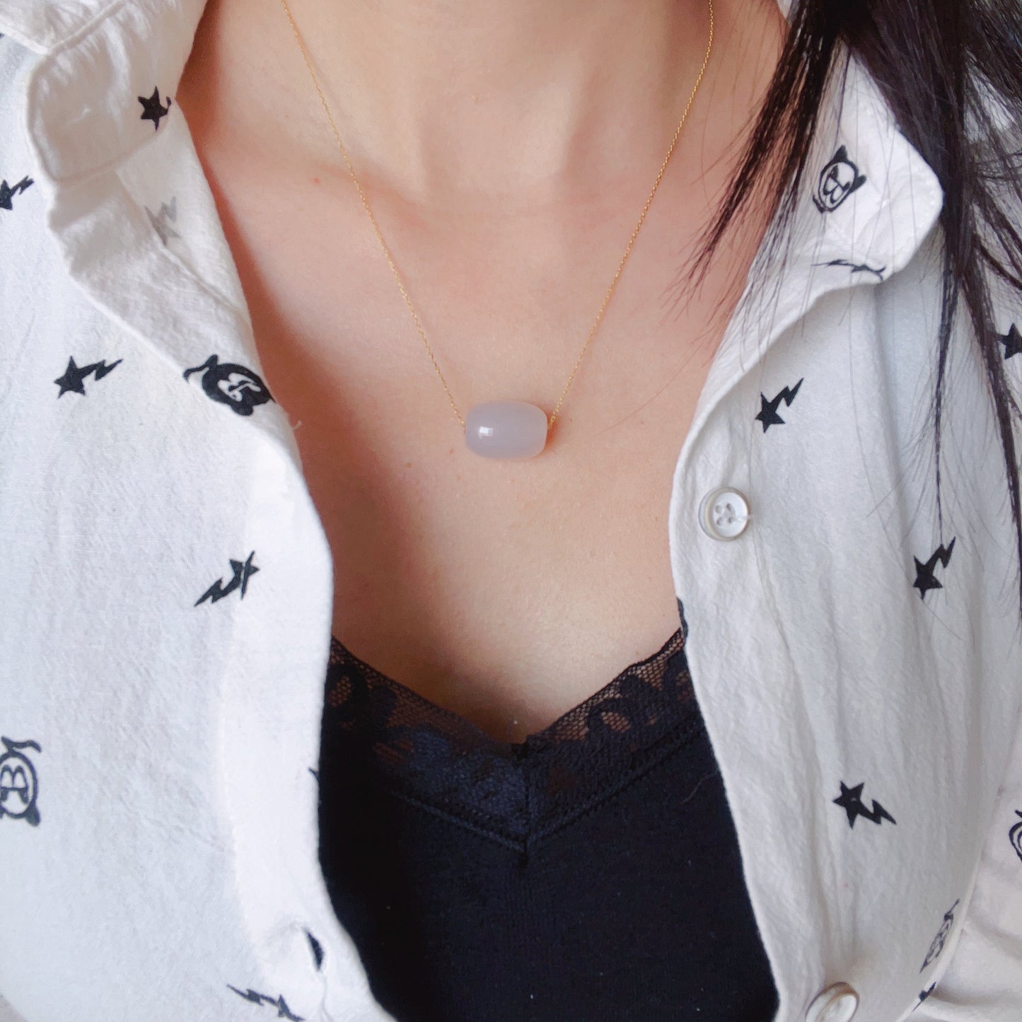 Make Your Own Creation – 18K Yellow Gold Necklace With Healing Stone Charms