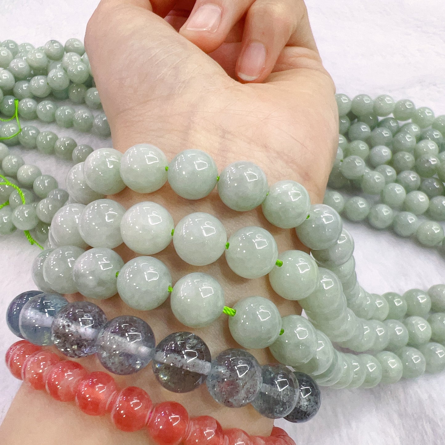 10Mm Genuine Jadeite Round Bead Strands Diy Jewelry Making Project