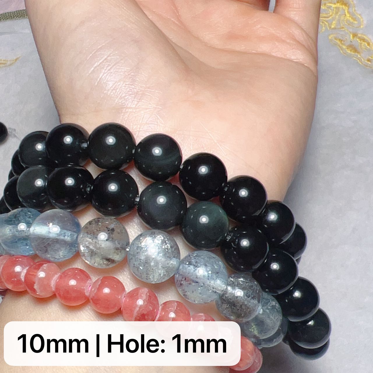 Top Grade Rainbow Obsidian Round Bead Strands (8-16Mm) – Protection Stone For Diy Jewelry Projects And Crafting