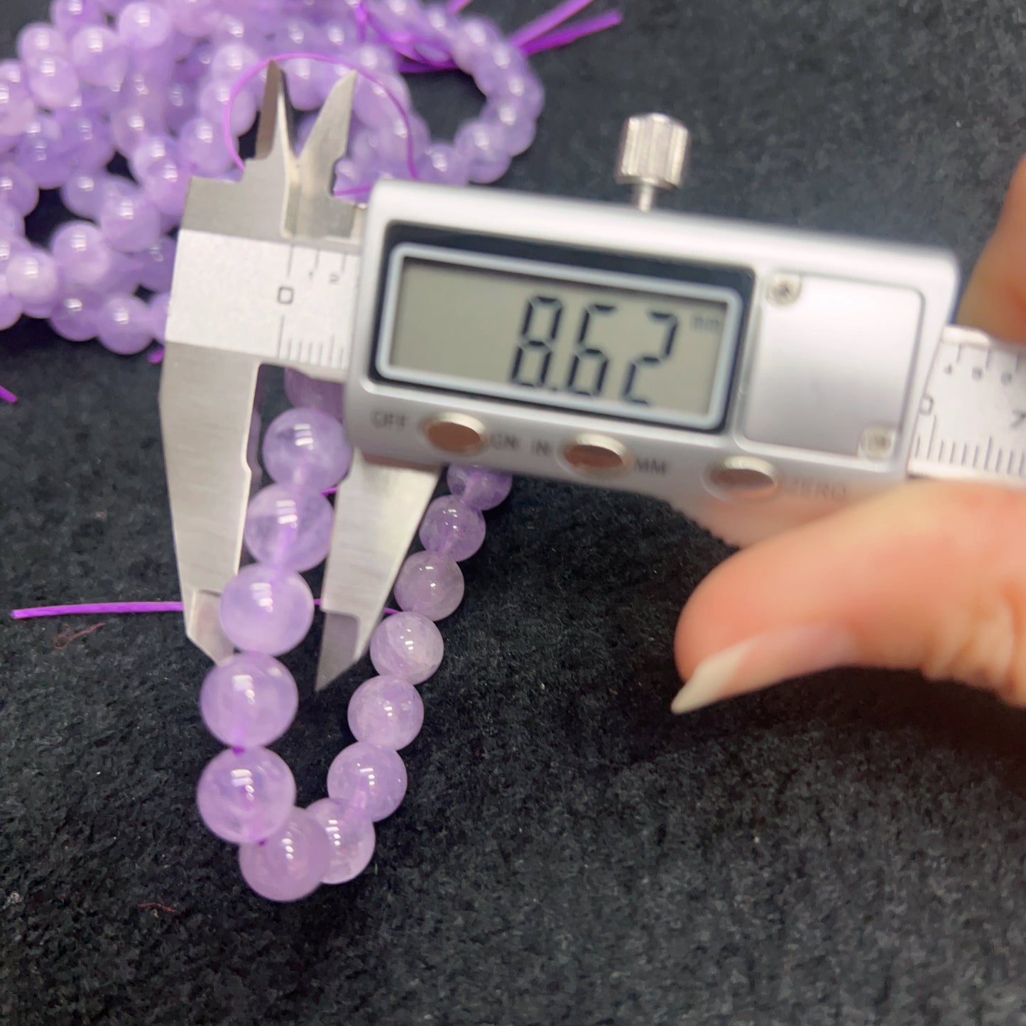 8.5-8.9Mm Natural Lavender Amethyst Round Beaded Bracelets For Diy Jewelry Project