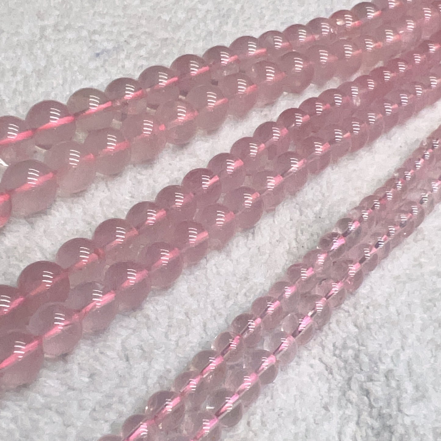 6Mm 8Mm 10Mm Best Quality In Strands Natural Mozambique Rose Quartz Round Beads For Diy Jewelry Projects
