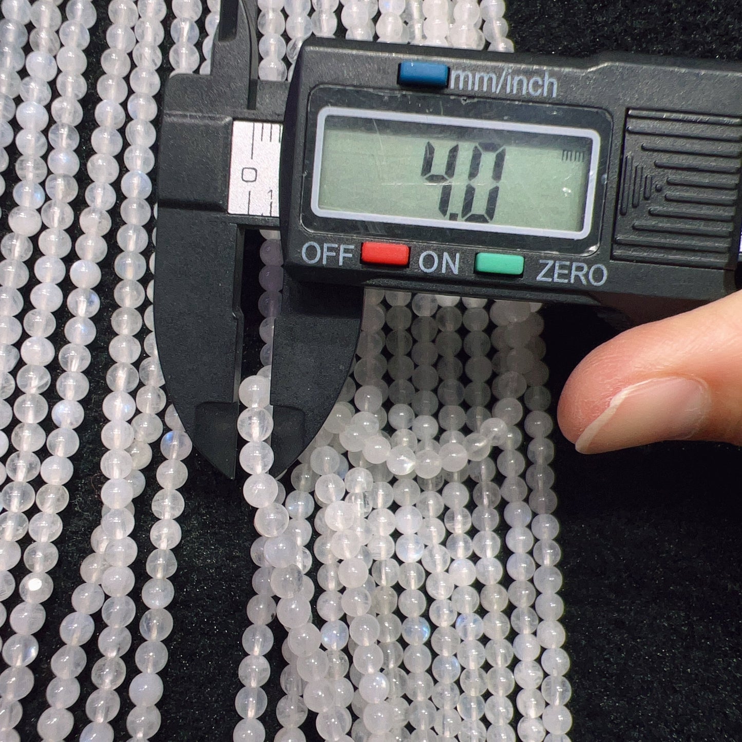 4Mm Natural Blue Moonstone Round Bead Strands For Diy Jewelry Projects
