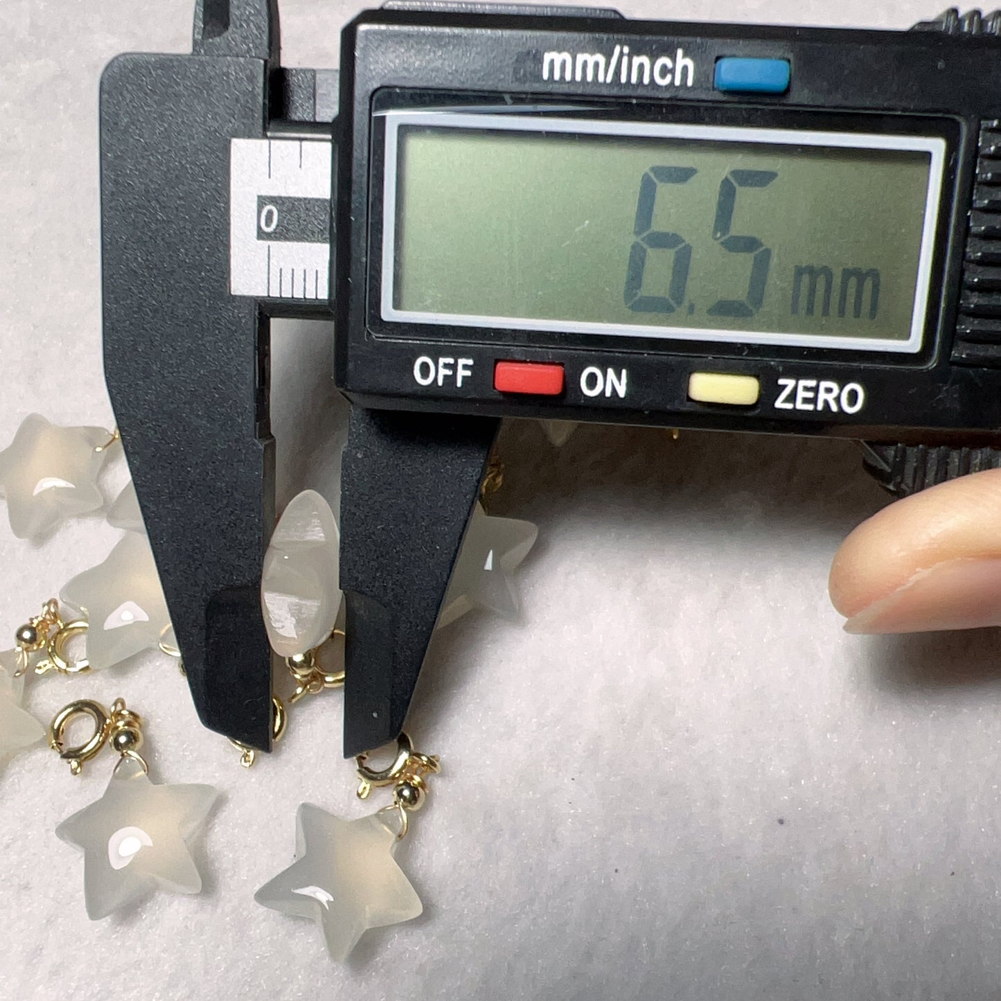 Natural White Chalcedony Star Charms Pendants For Diy Jewelry Project