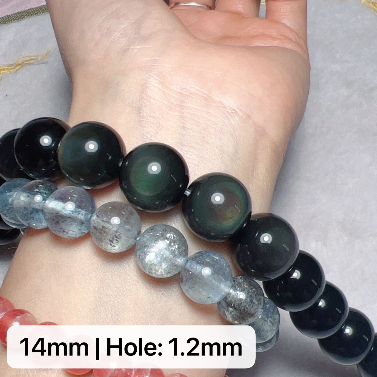 Top Grade Rainbow Obsidian Round Bead Strands (8-16Mm) – Protection Stone For Diy Jewelry Projects And Crafting