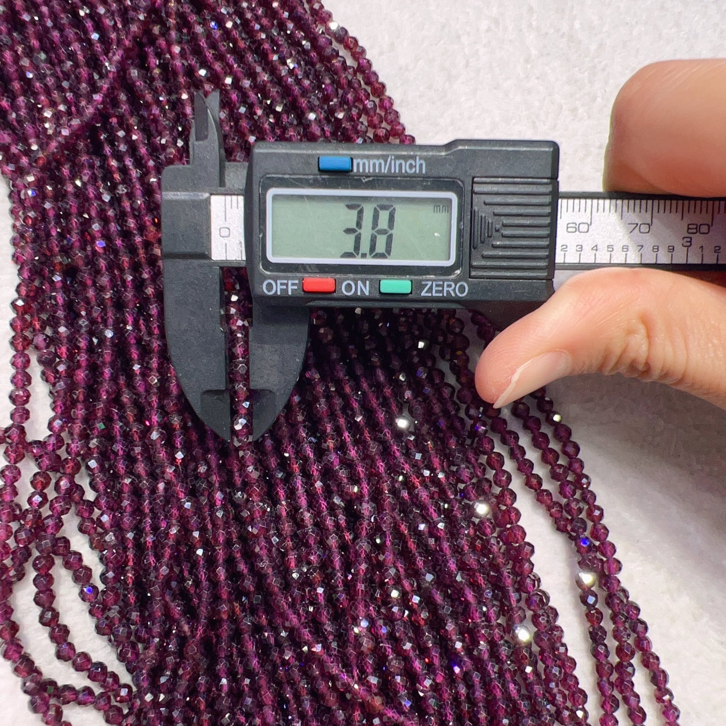 Best Quality In Strands 4Mm Natural Rhodolite Purple Garnet Faceted Bead Strands For Diy Jewelry Projects