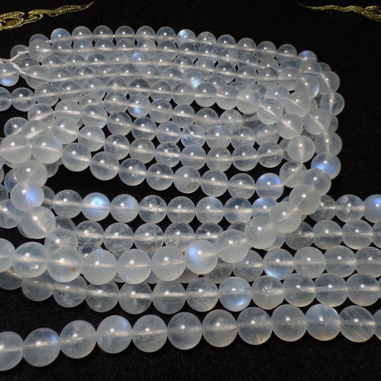 8Mm Natural Blue Moonstone Round Bead Strands For Diy Jewelry Project