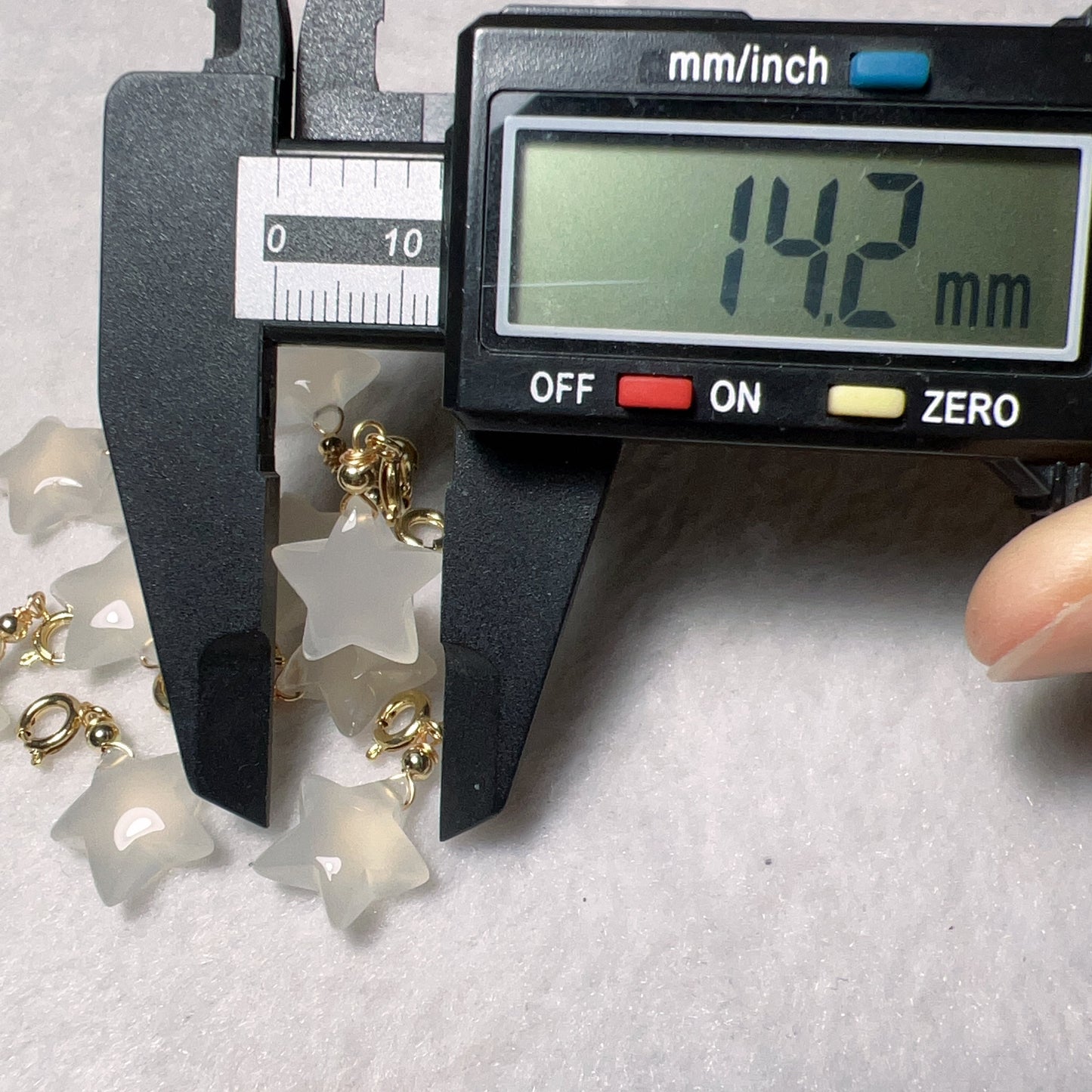 Natural White Chalcedony Star Charms Pendants For Diy Jewelry Project