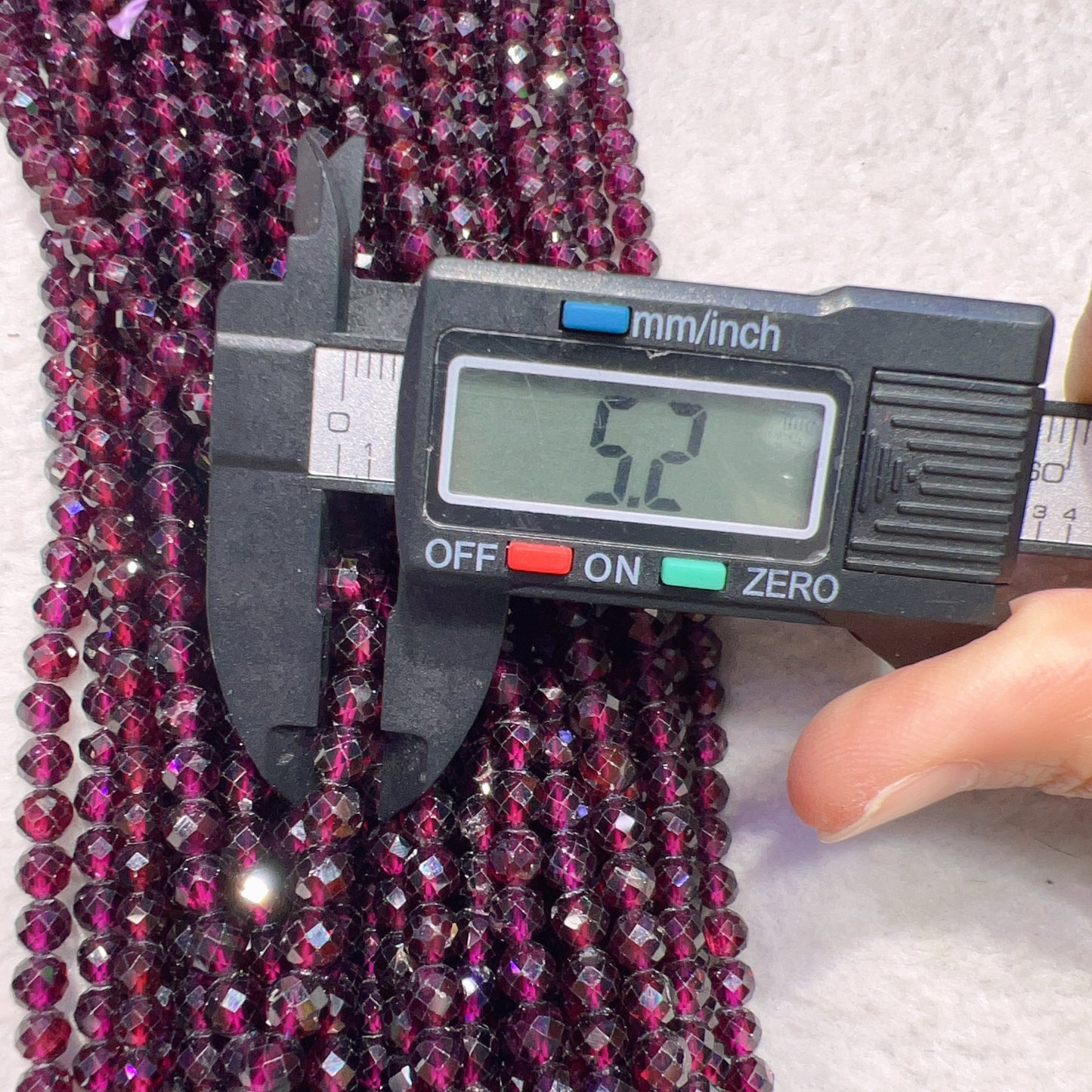 Best Quality In Strands 5Mm Natural Rhodolite Purple Garnet Faceted Bead Strands For Diy Jewelry Projects