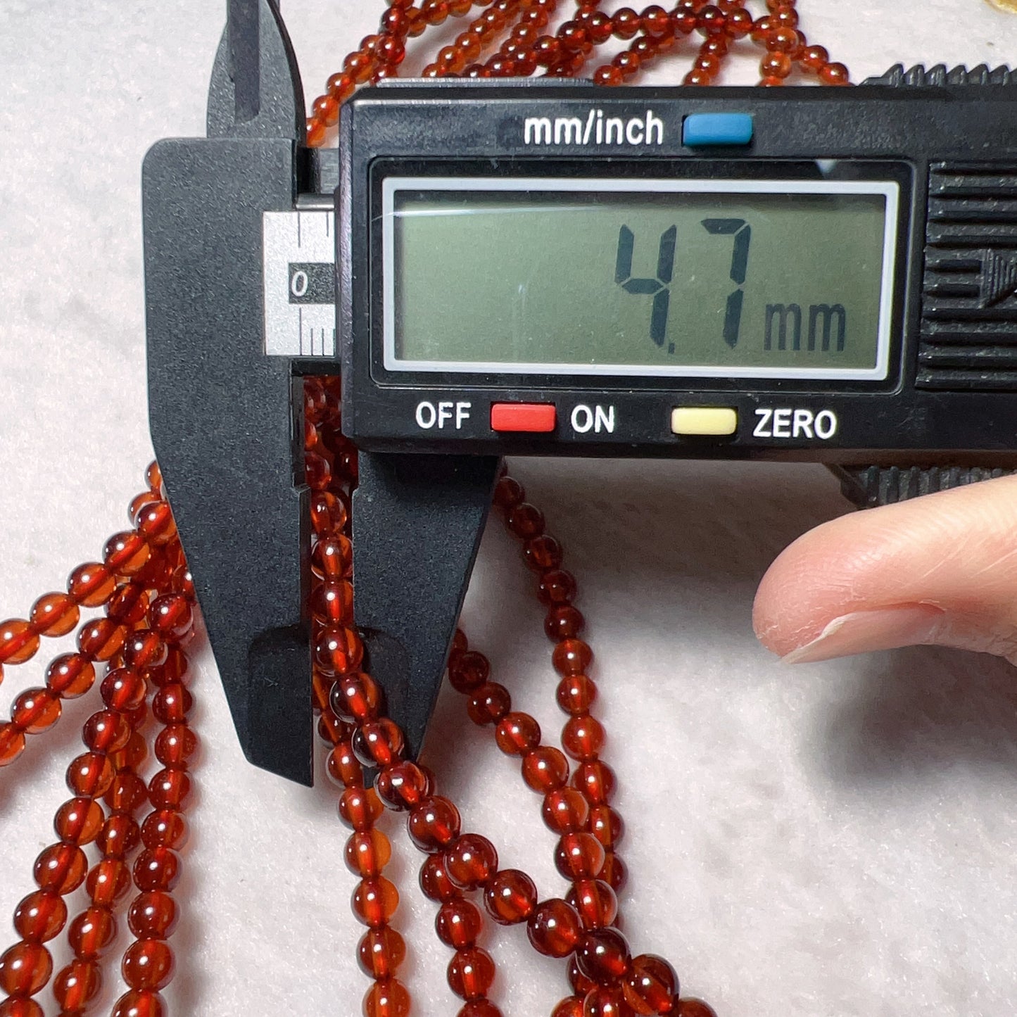 3-Wraps 4.8Mm Natural High-Clarity Spessartine Orange Garnet Beaded Bracelets For Diy Jewelry Project