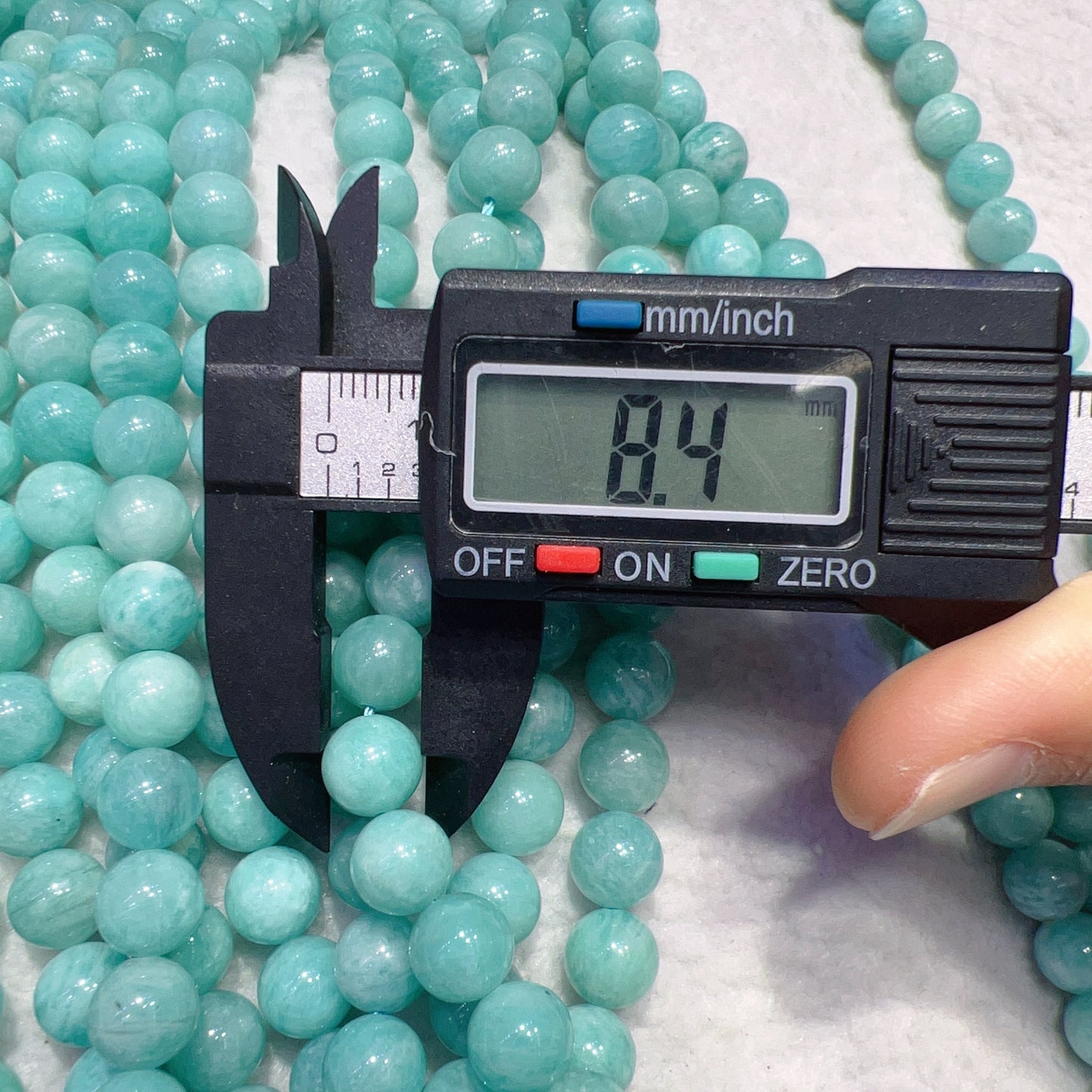 8Mm Natural Old Mine Amazonite Round Bead Strands For Diy Jewelry Project Ds